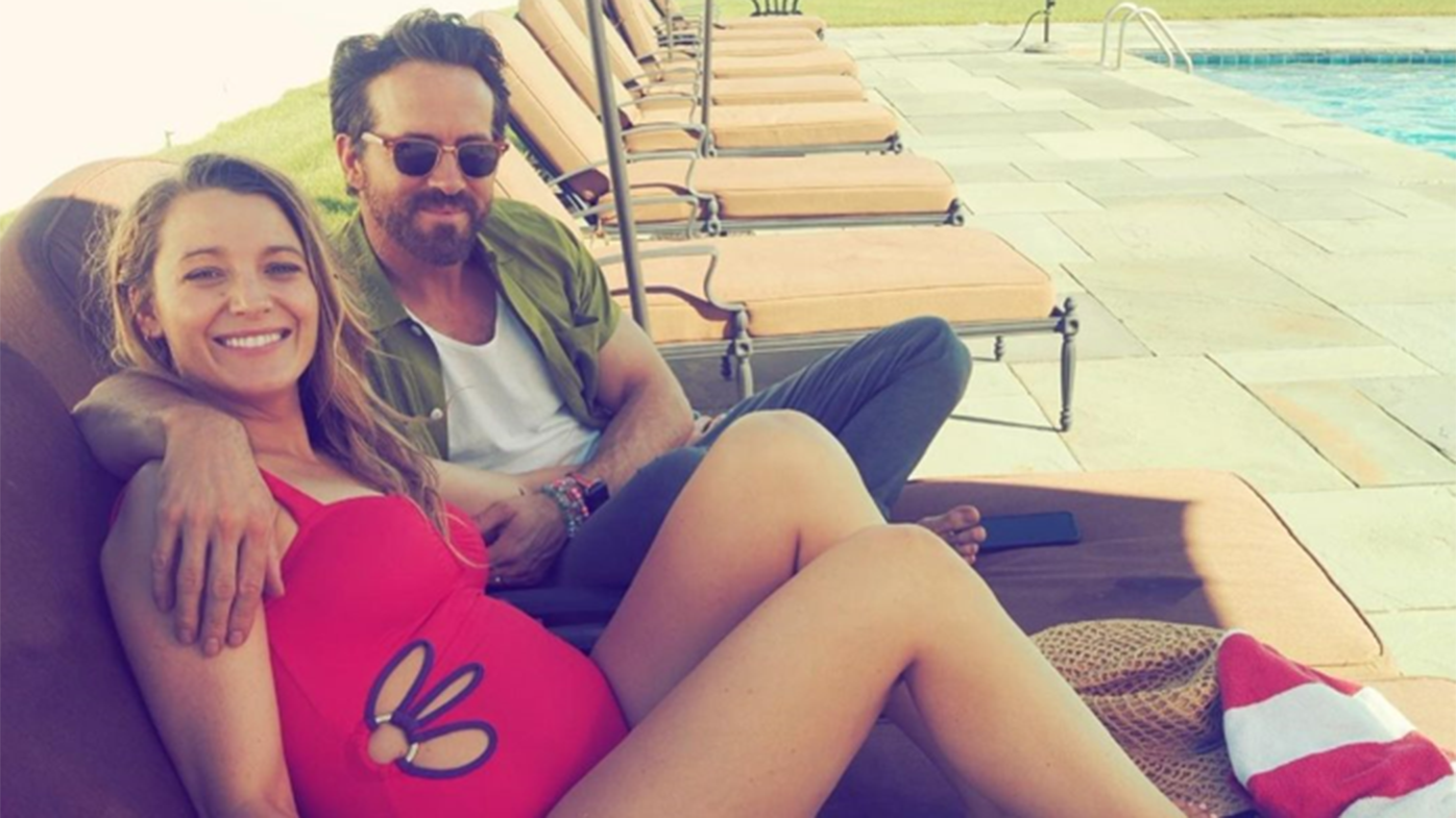 Blake Lively shares photos of her baby bump as she expects her fourth child with husband Ryan Reynolds.