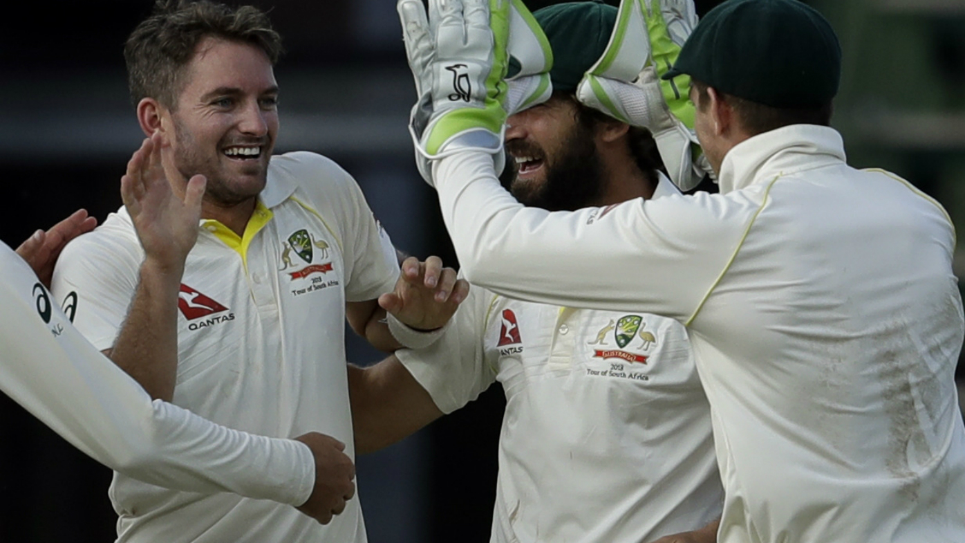 Chadd Sayers celebrates