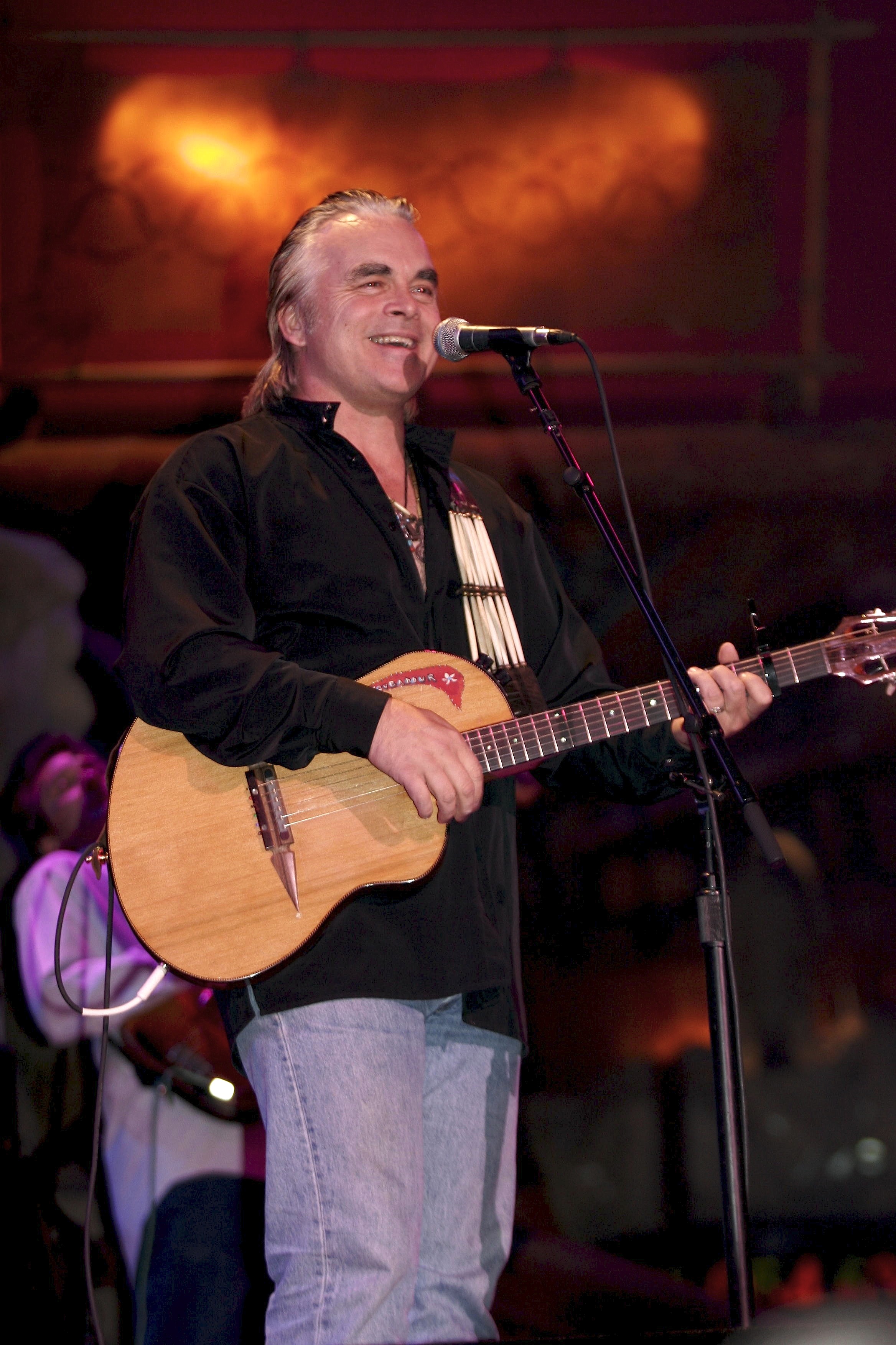 Country music artist Hal Ketchum is shown performing on stage during a "live" concert appearance on February 19, 2006.