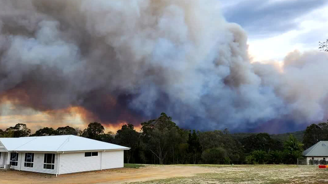 A bushfire in the NSW Bega Valley, near Bermagui, October 3 2023.