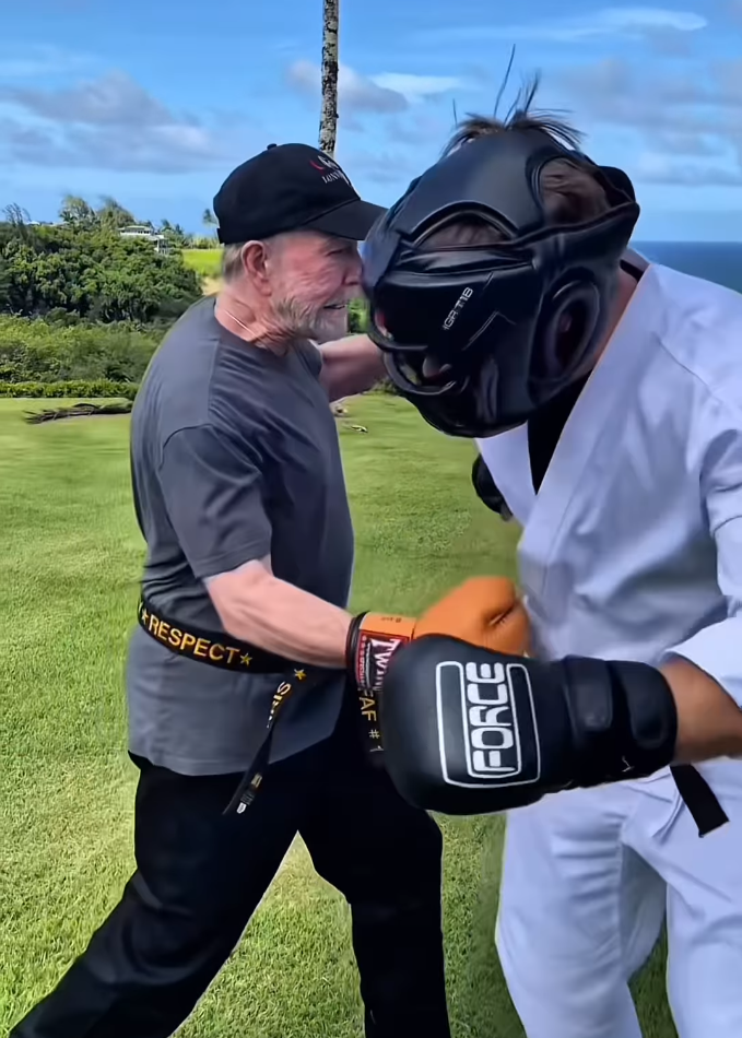 Chuck norris shows off his skills at aged 86
