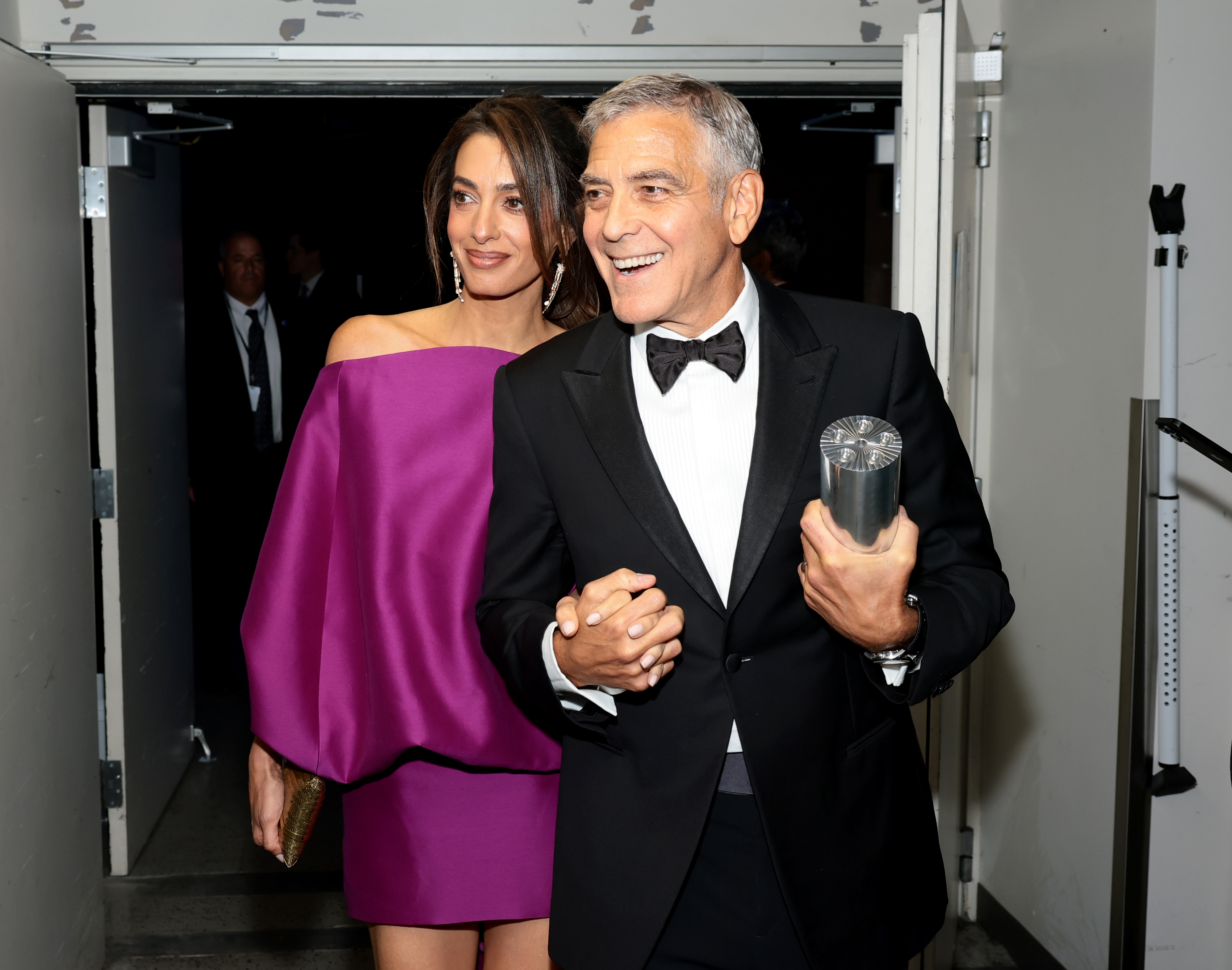  (L-R) Amal Clooney and George Clooney attend the 51st Chaplin Award Gala honoring George Clooney at Alice Tully Hall, Lincoln Center on April 27, 2026 in New York City.  (Photo by Dimitrios Kambouris/Getty Images for FLC)