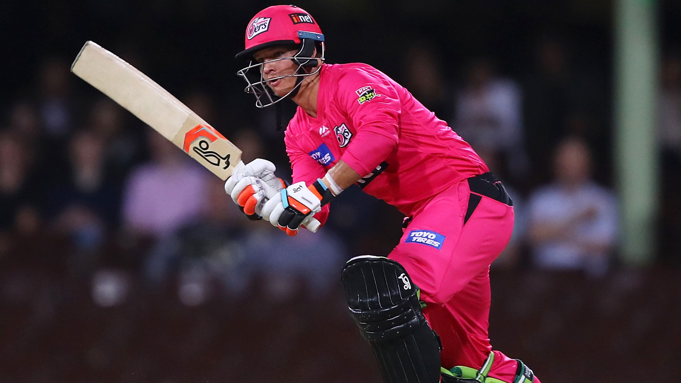 Josh Philippe of the Sixers bats during the Big Bash League Final match 
