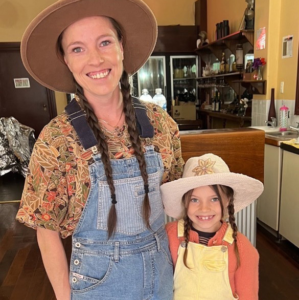 Stacee Ross with her daughter Shiloh during filming of Runt in York, WA.