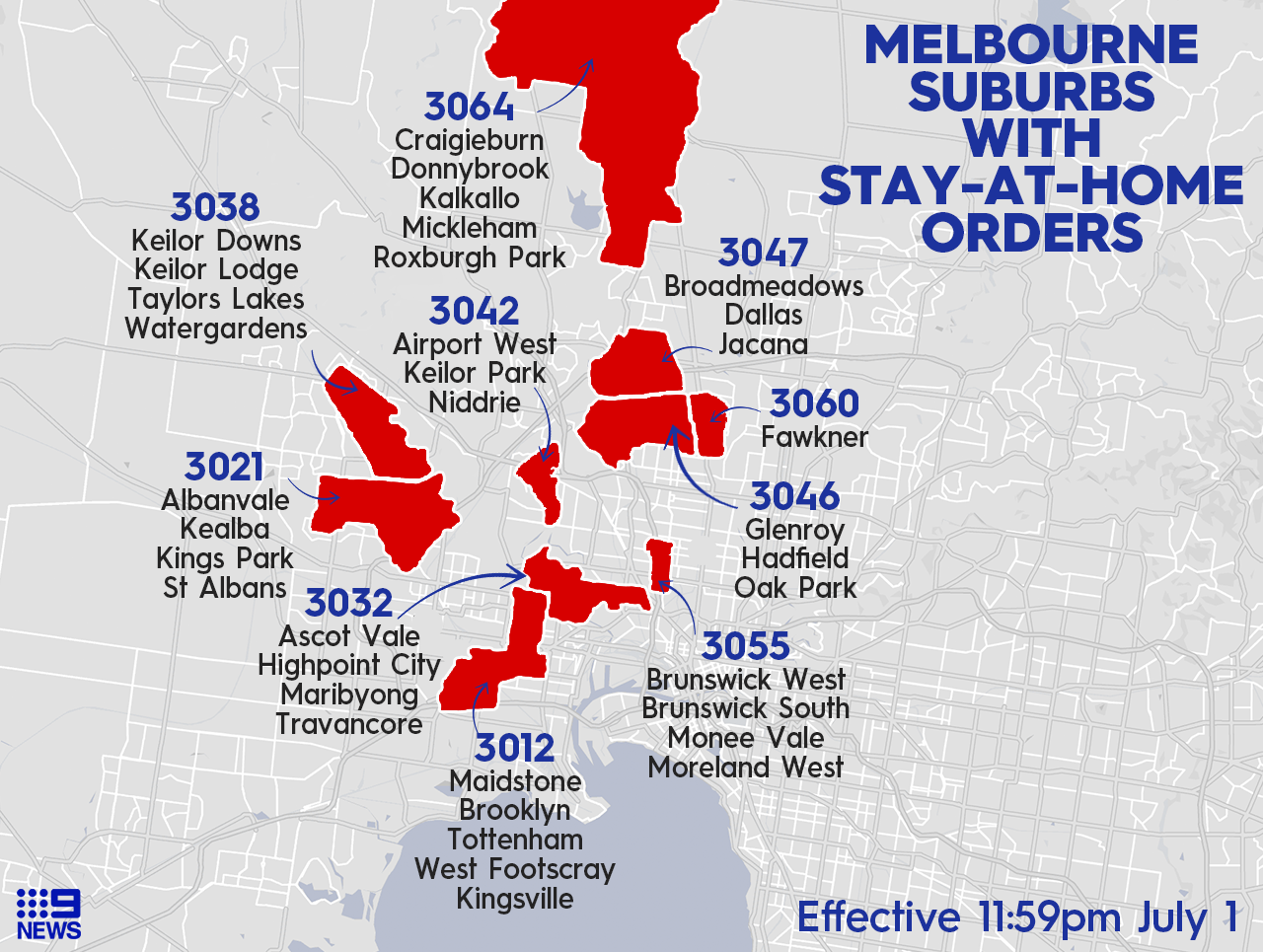 Melbourne suburbs to go into lockdown