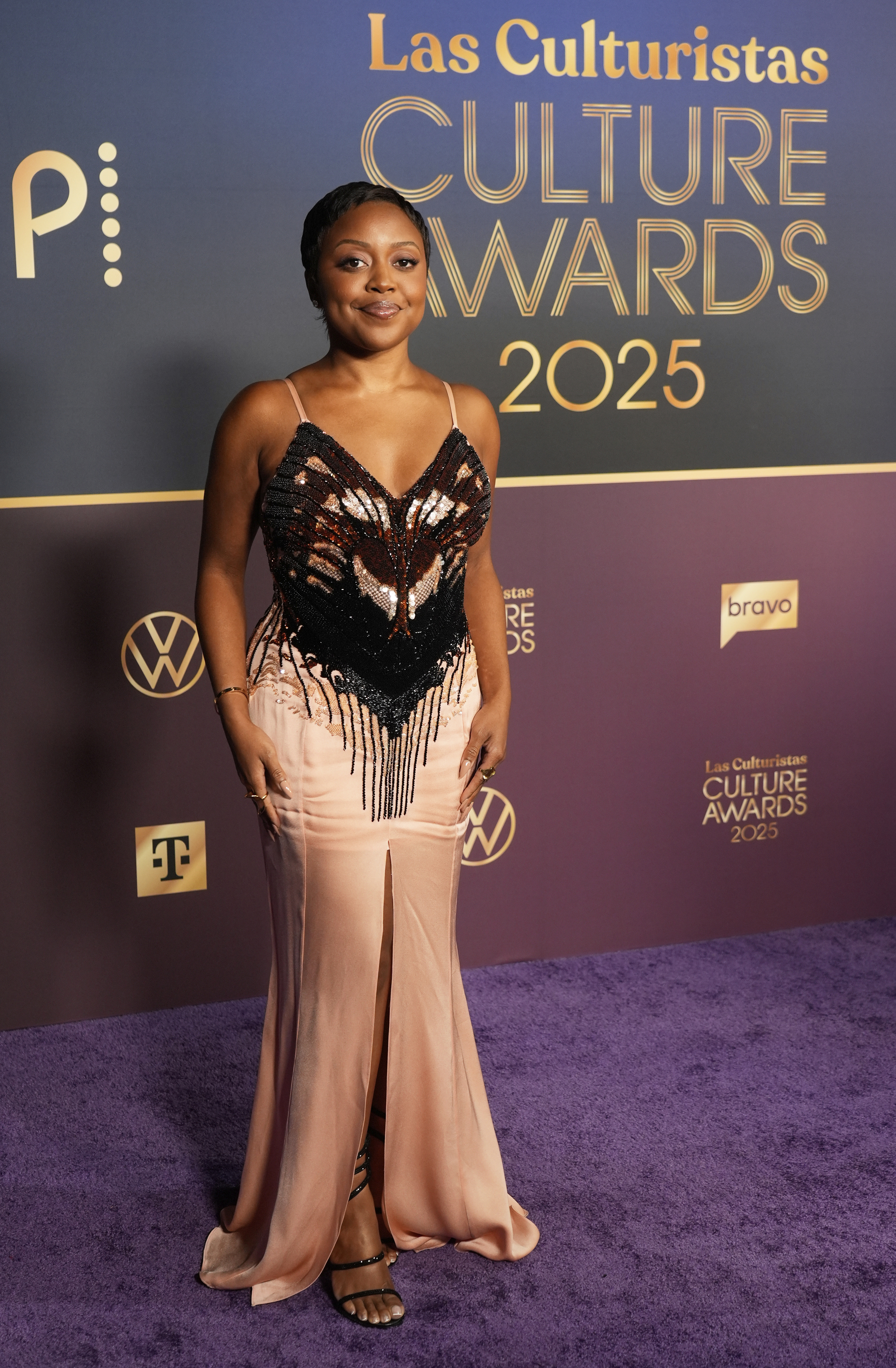 Quinta Brunson at the Las Culturistas Culture Awards on July 17, 2025, at The Orpheum Theatre in Los Angeles. 