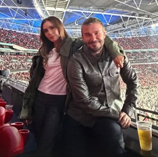david and victoria beckham attend oasis concert with children following brooklyn beckham feud comment