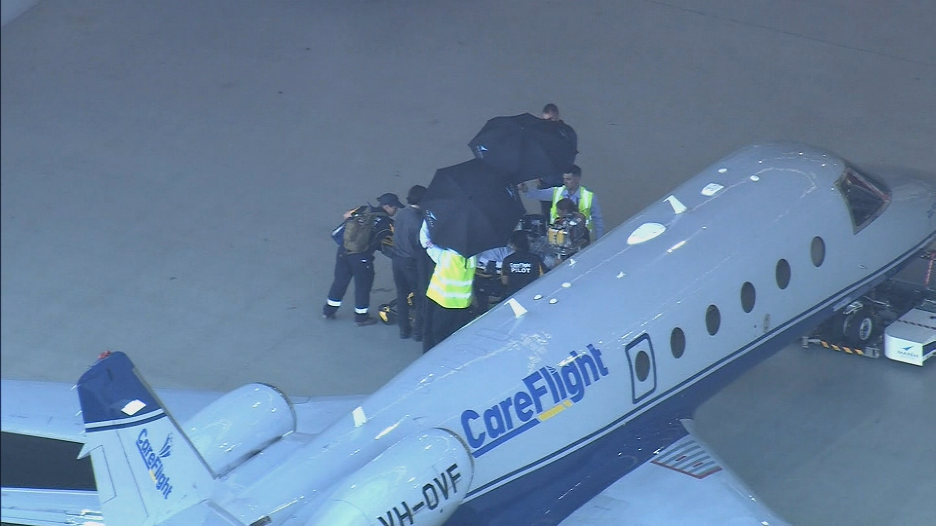 Australian boy Josh Schuetz arrives home on mercy flight as he fights for life after quad bike accident