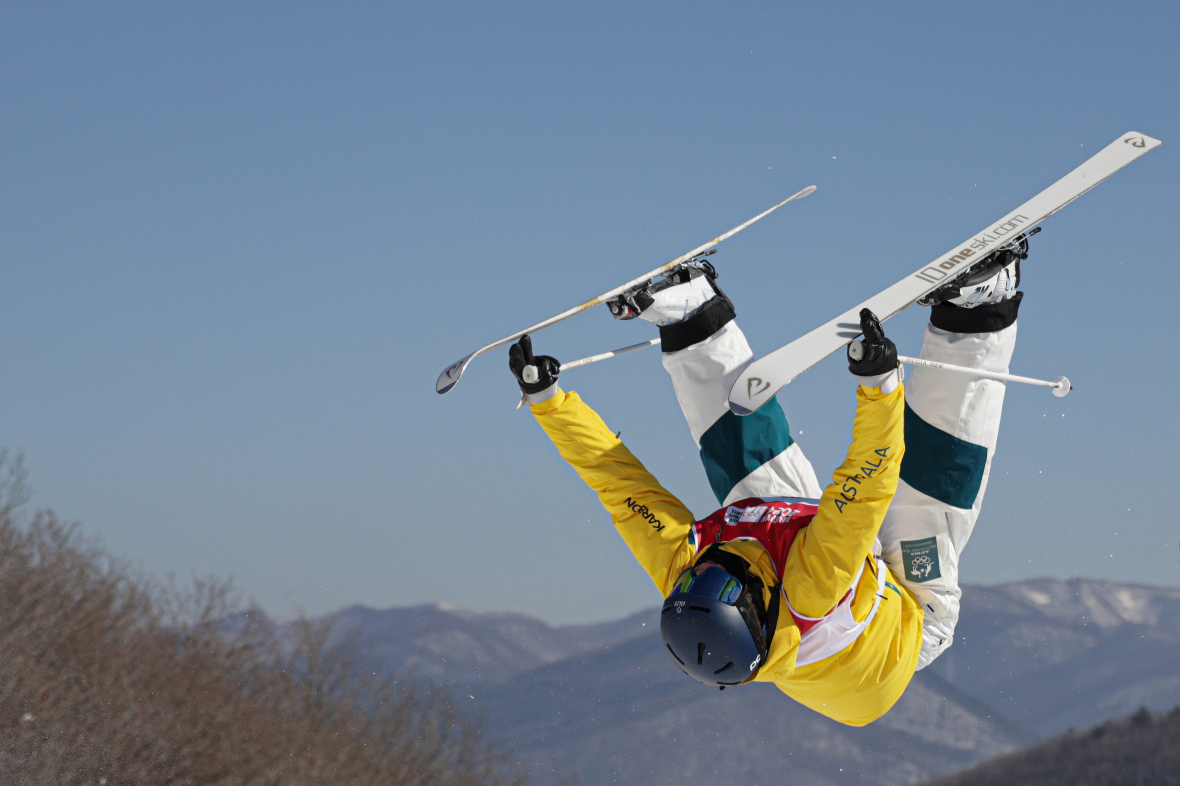Australia's Lottie Lodge gets air time at the Winter Youth Olympics.