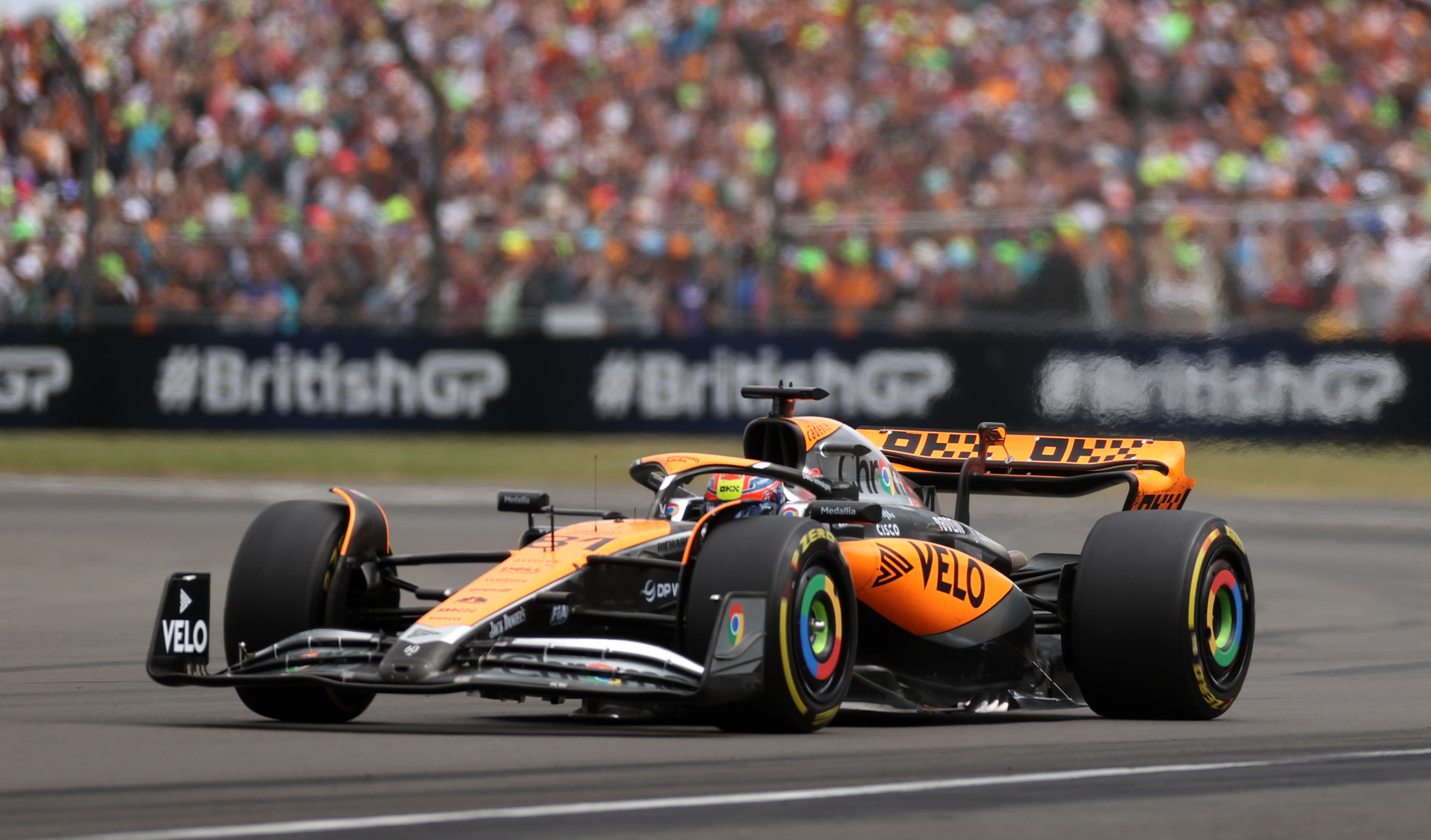 Oscar Piastri finished fourth in the British Grand Prix for McLaren.