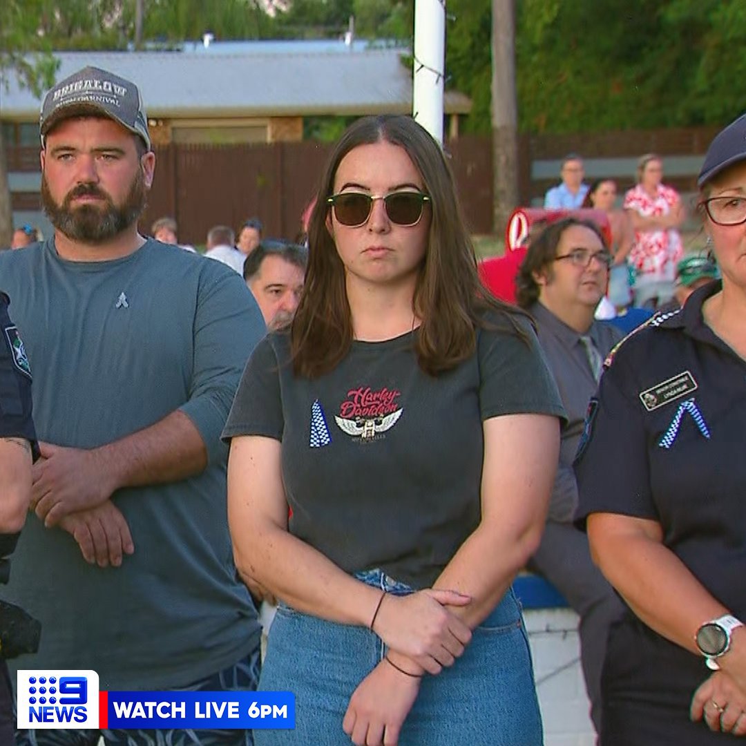 Survivor of the Wieambilla police shooting, Constable Keely Brough, at a vigil held in the Queensland town of Chinchilla.