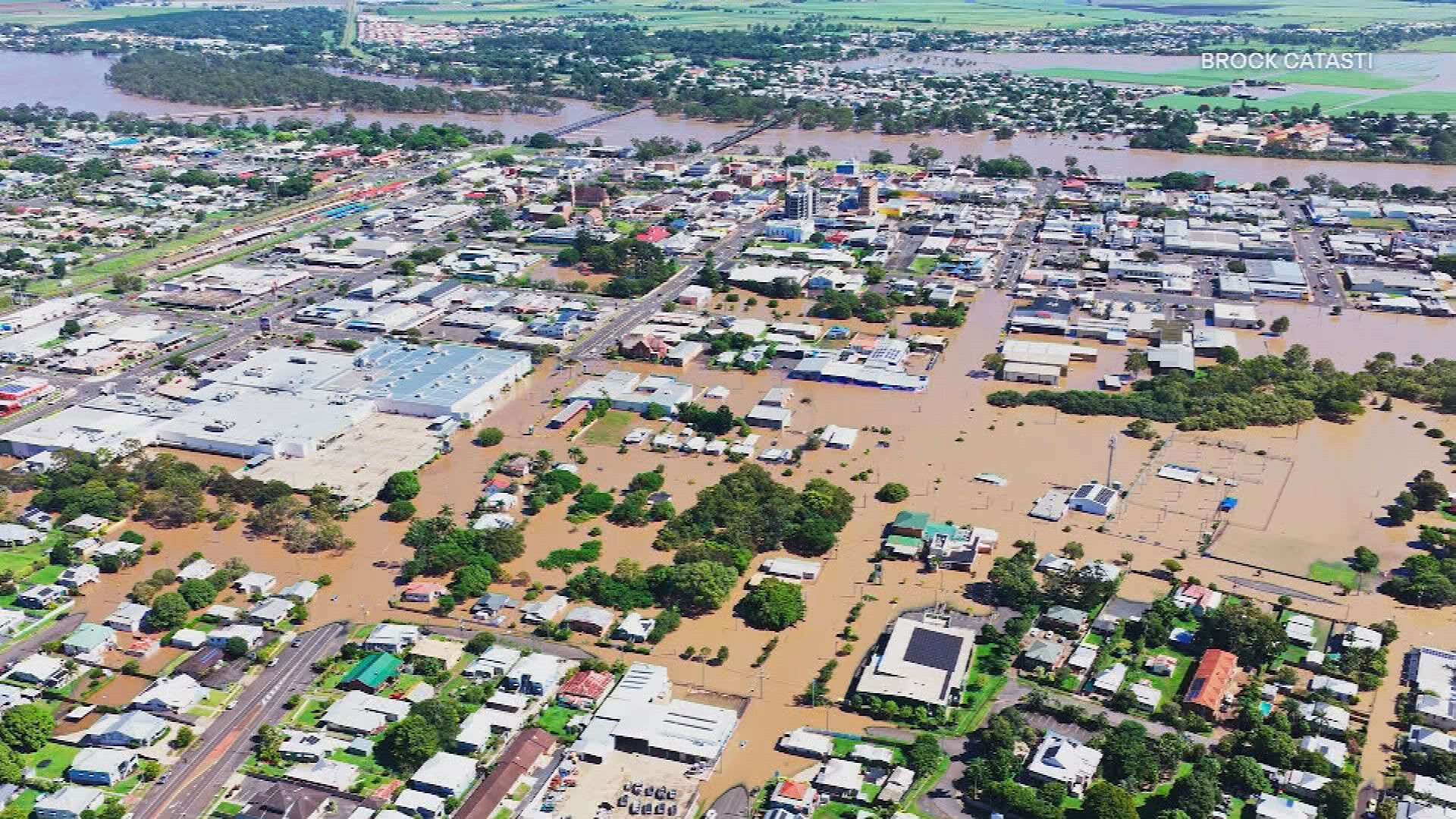 Major flooding has inundated Bundaberg on the state's central coast.