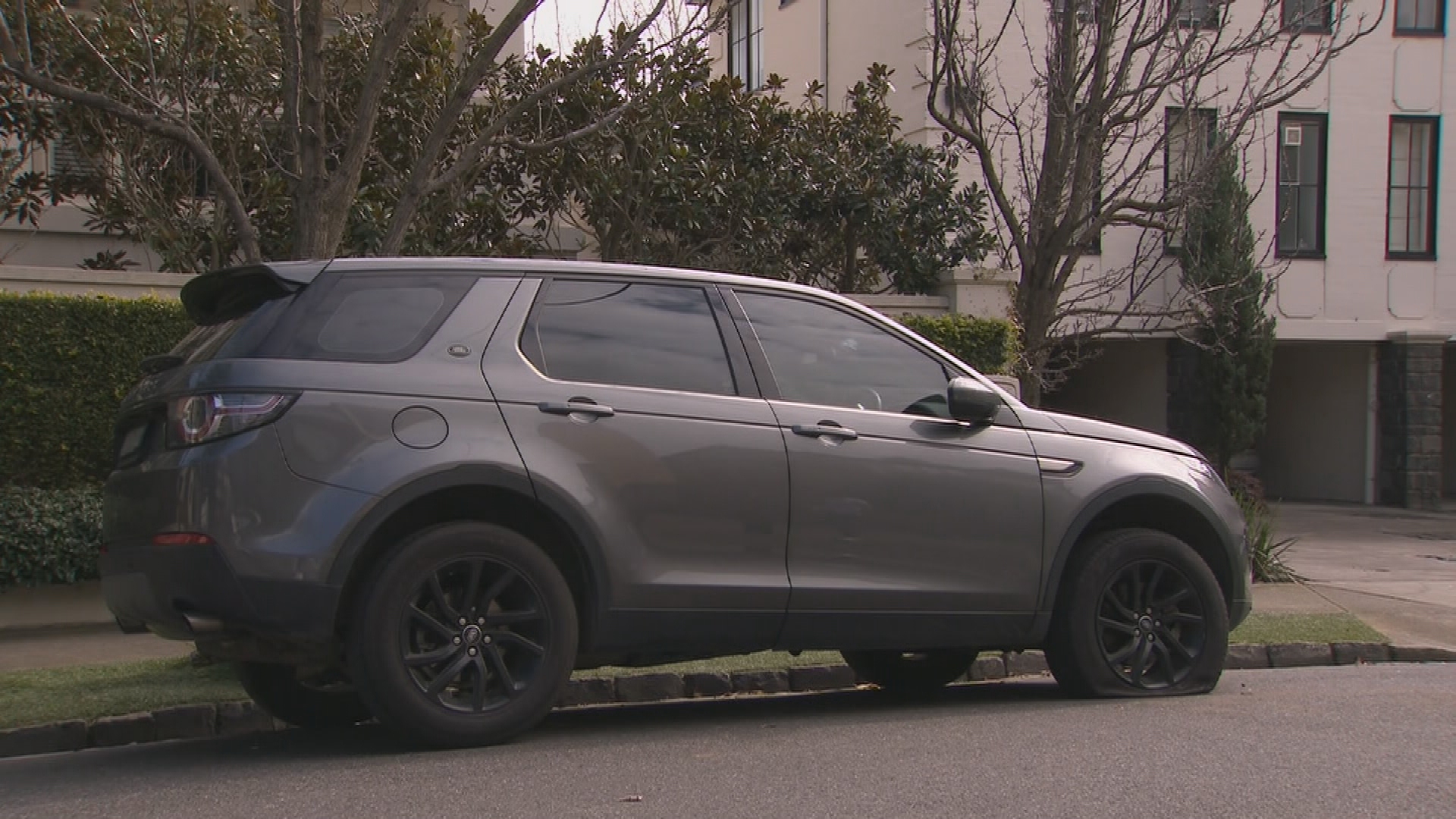 Air let out of tyres in Toorak, Melbourne.