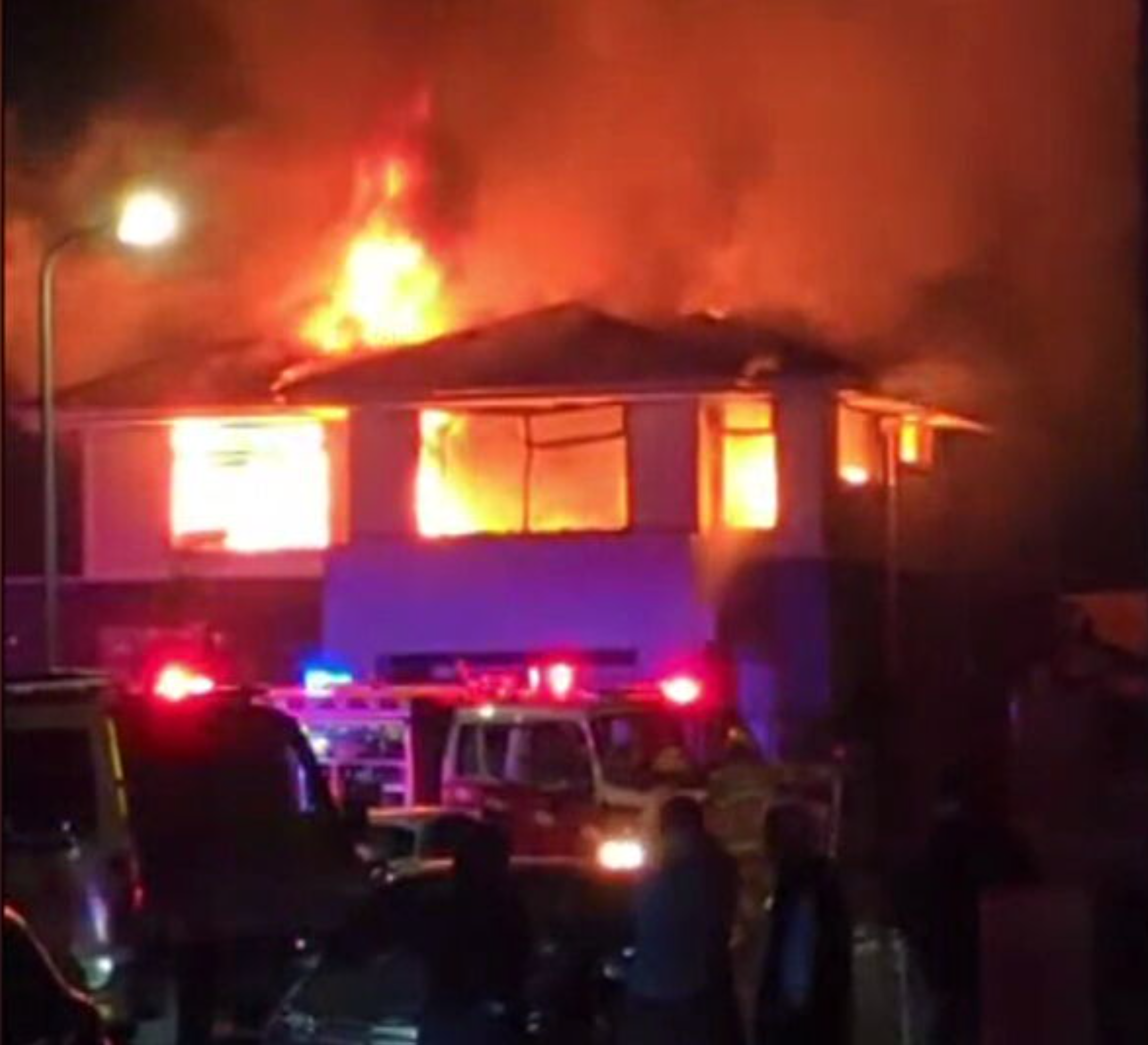 Two men in their 40s are fighting for life after the fire tore through the Clyde North home.