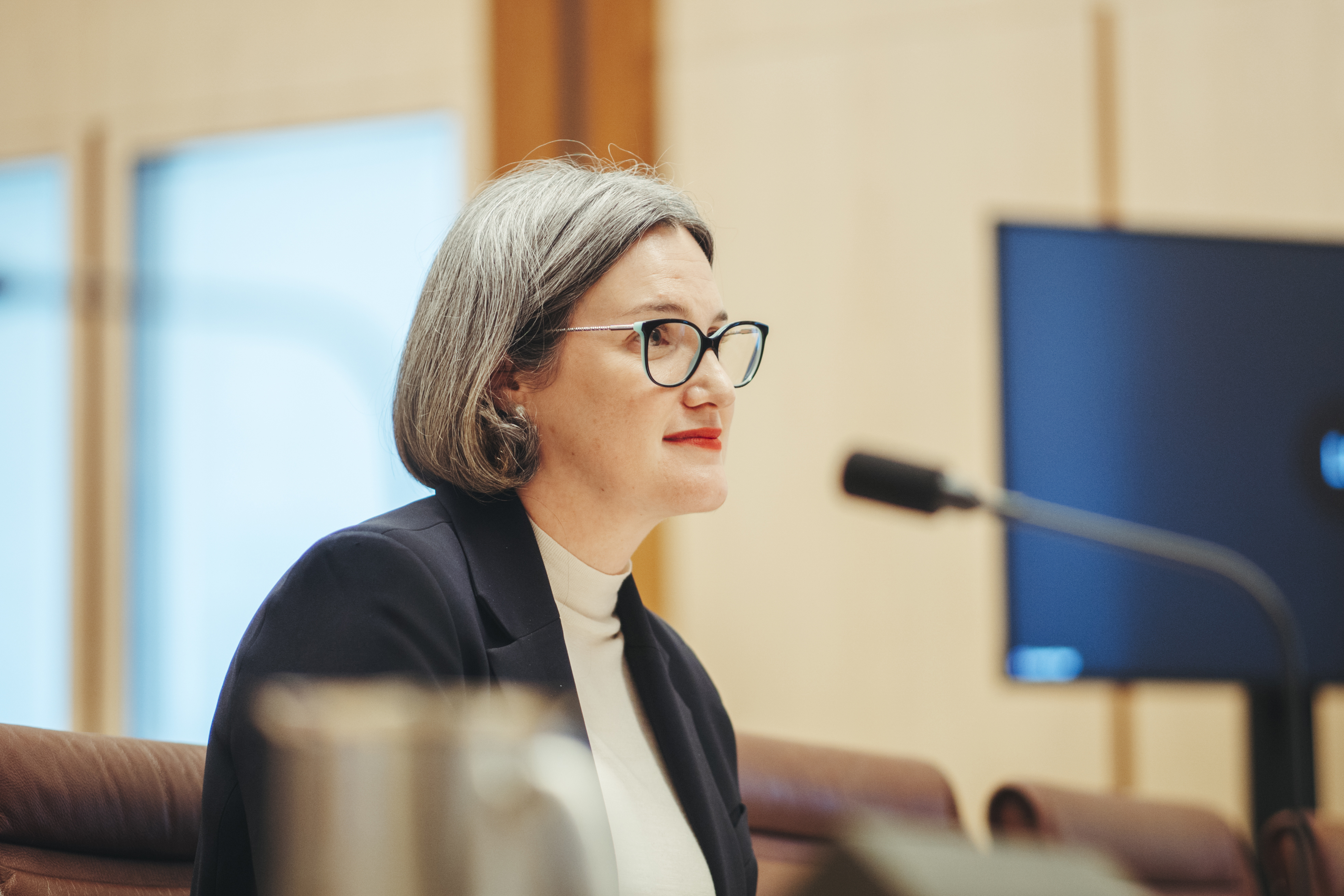 Senate Select Committee on Supermarket Prices. Coles CEO Leah Weckert during the senate committee hearing