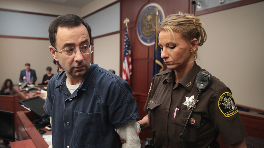 Nassar has pleaded guilty in Ingham County, Michigan, to sexually assaulting seven girls. (Getty)
