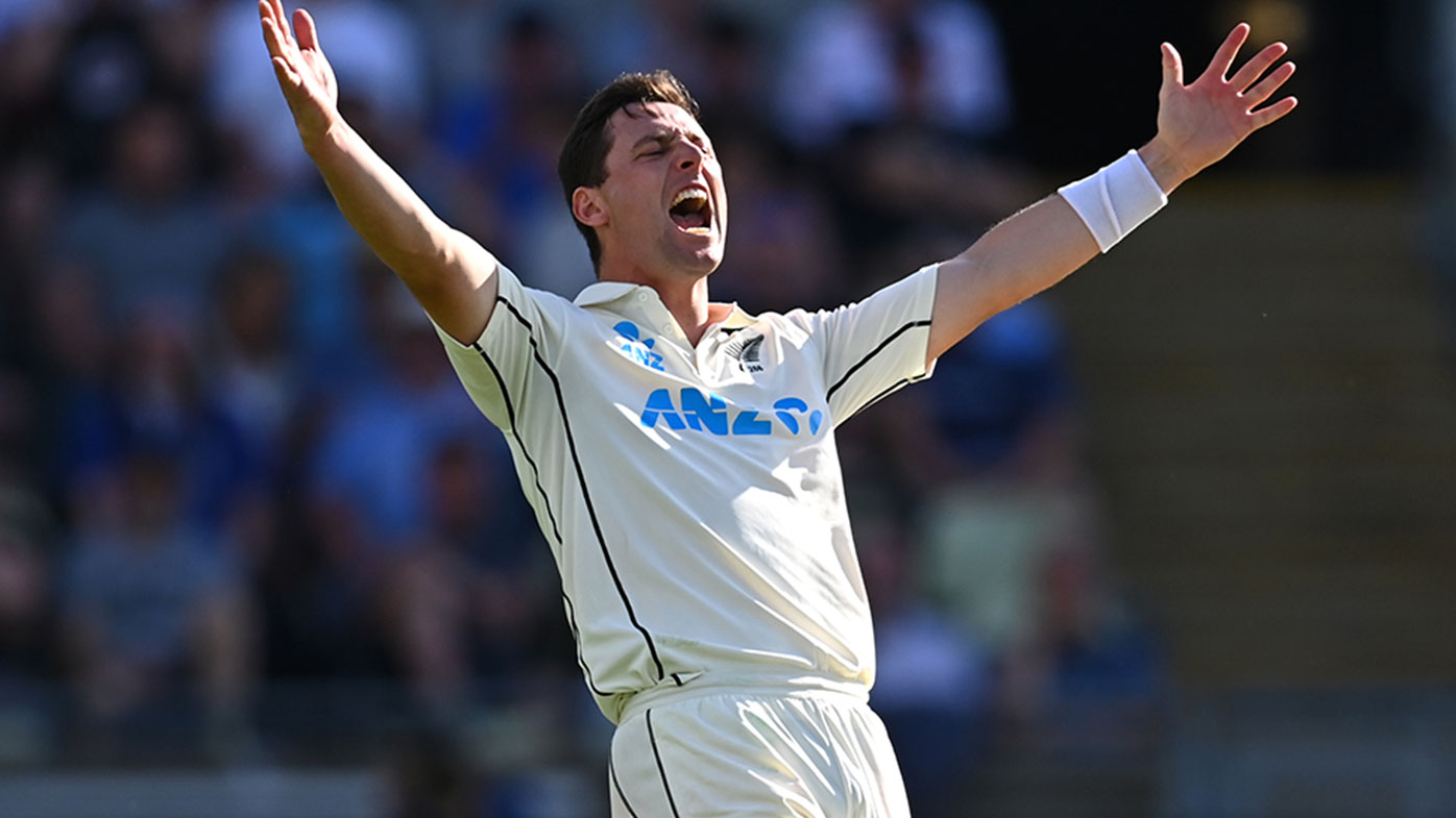 New Zealand's Matt Henry appeals for a wicket on the opening day of the second Test against England.