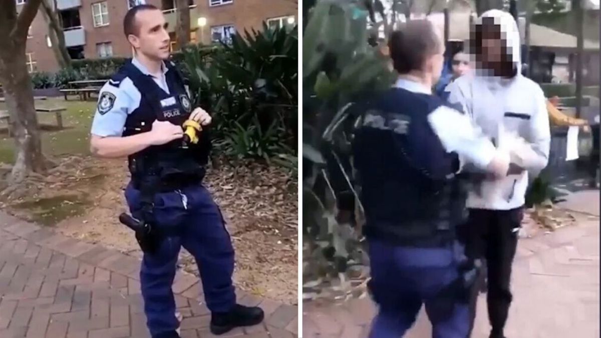The confrontation and subsequent arrest in Sydney in 2022 was filmed.