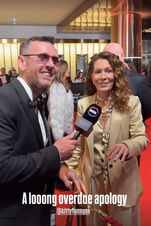 Intern Pete apologises to Kitty Flanagan for stealing Logie