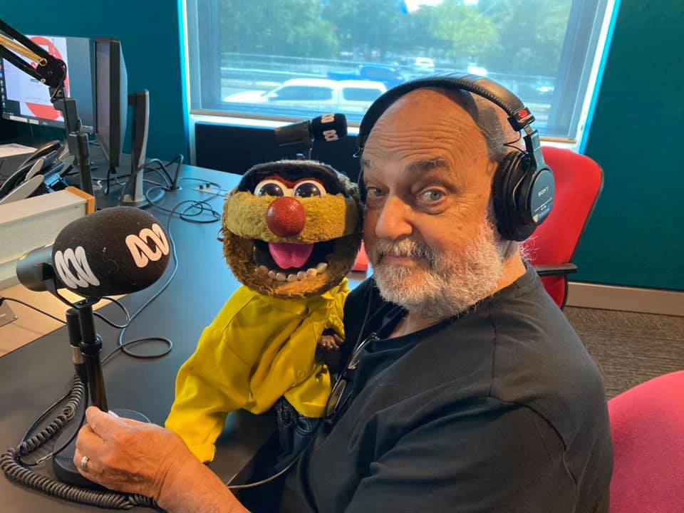 Jamie Dunn with Agro puppet