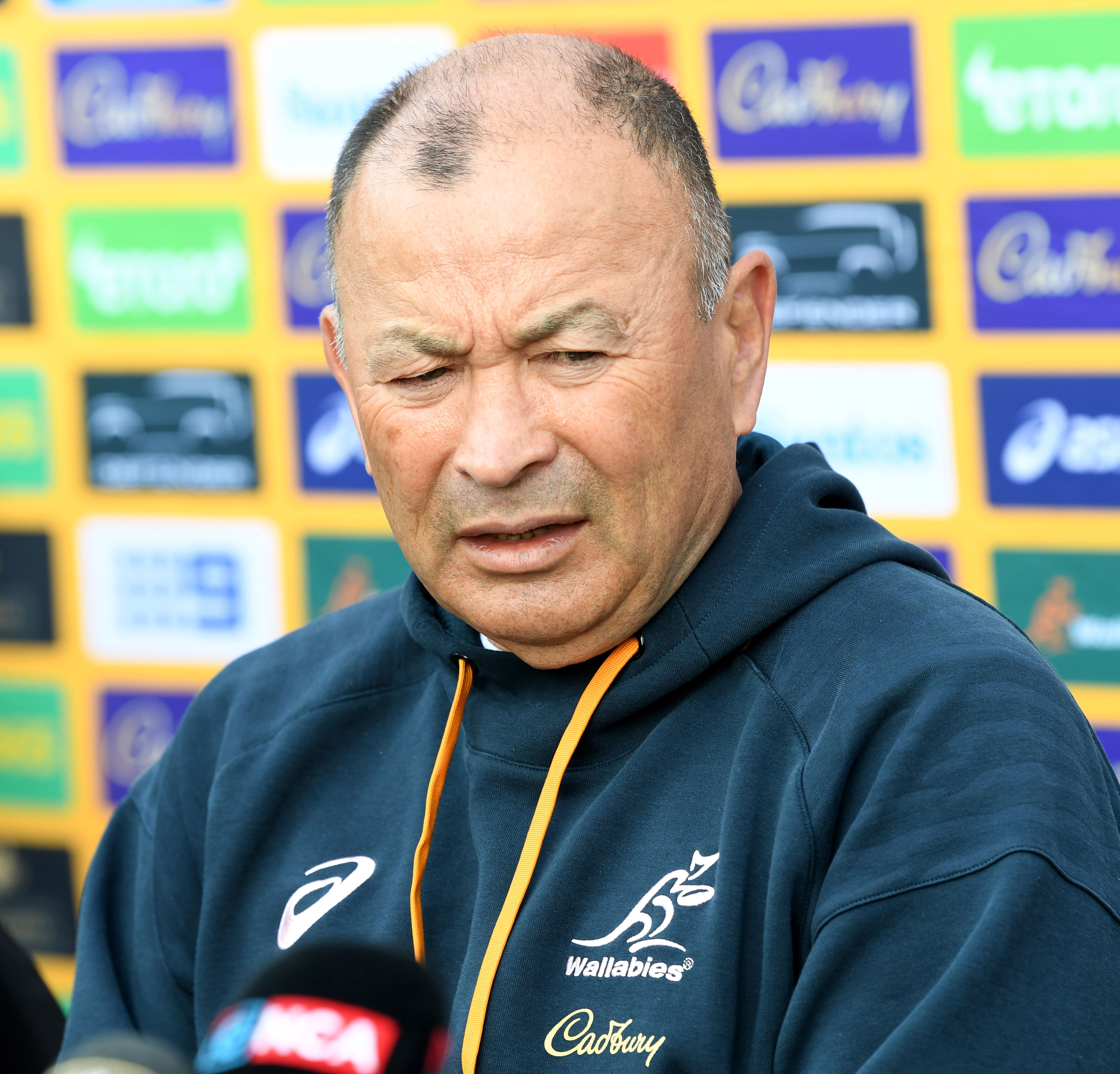 Eddie Jones at a press conference.