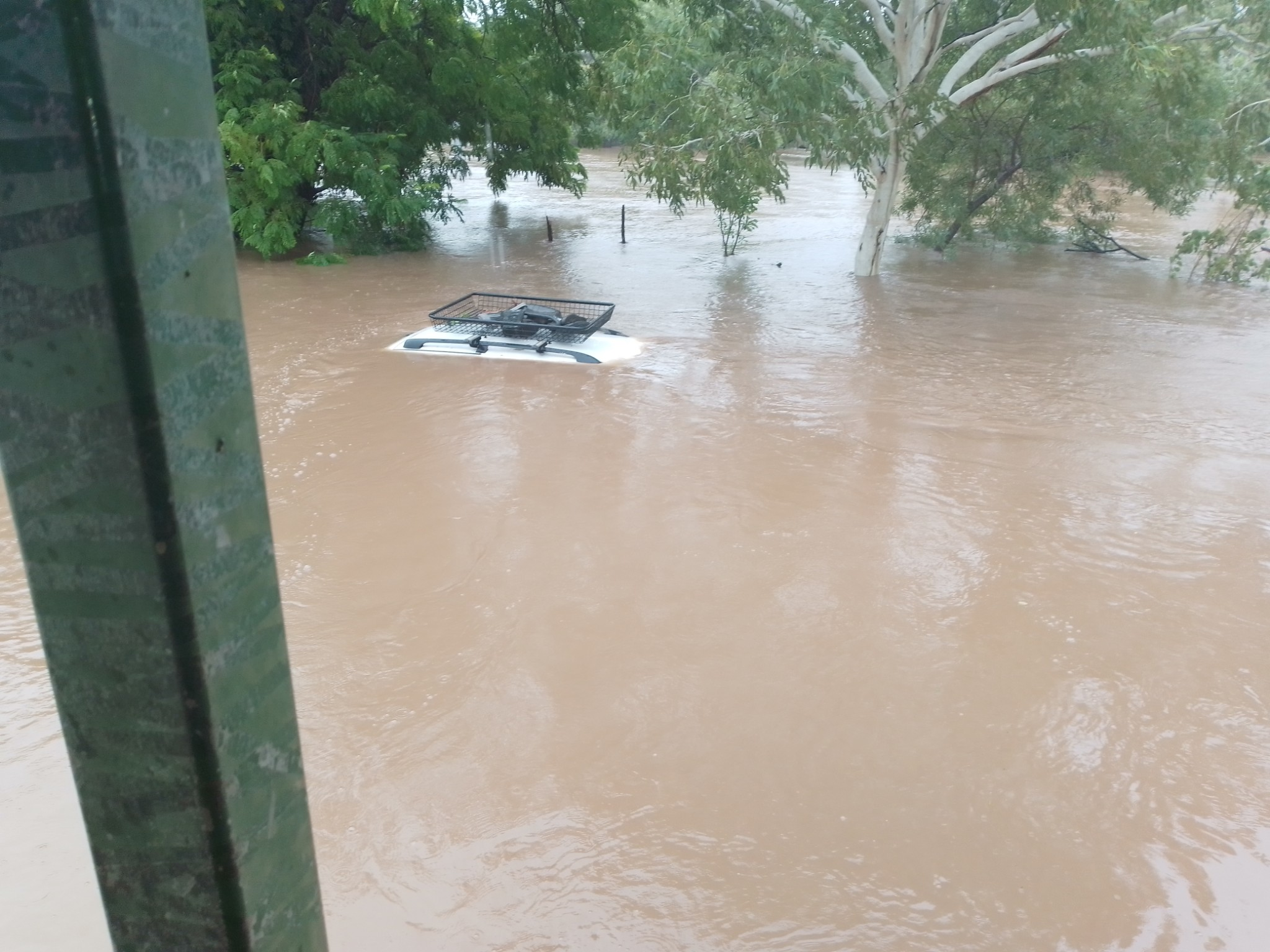 Fitzroy Crossing is in major flood, and the river is still rising. 