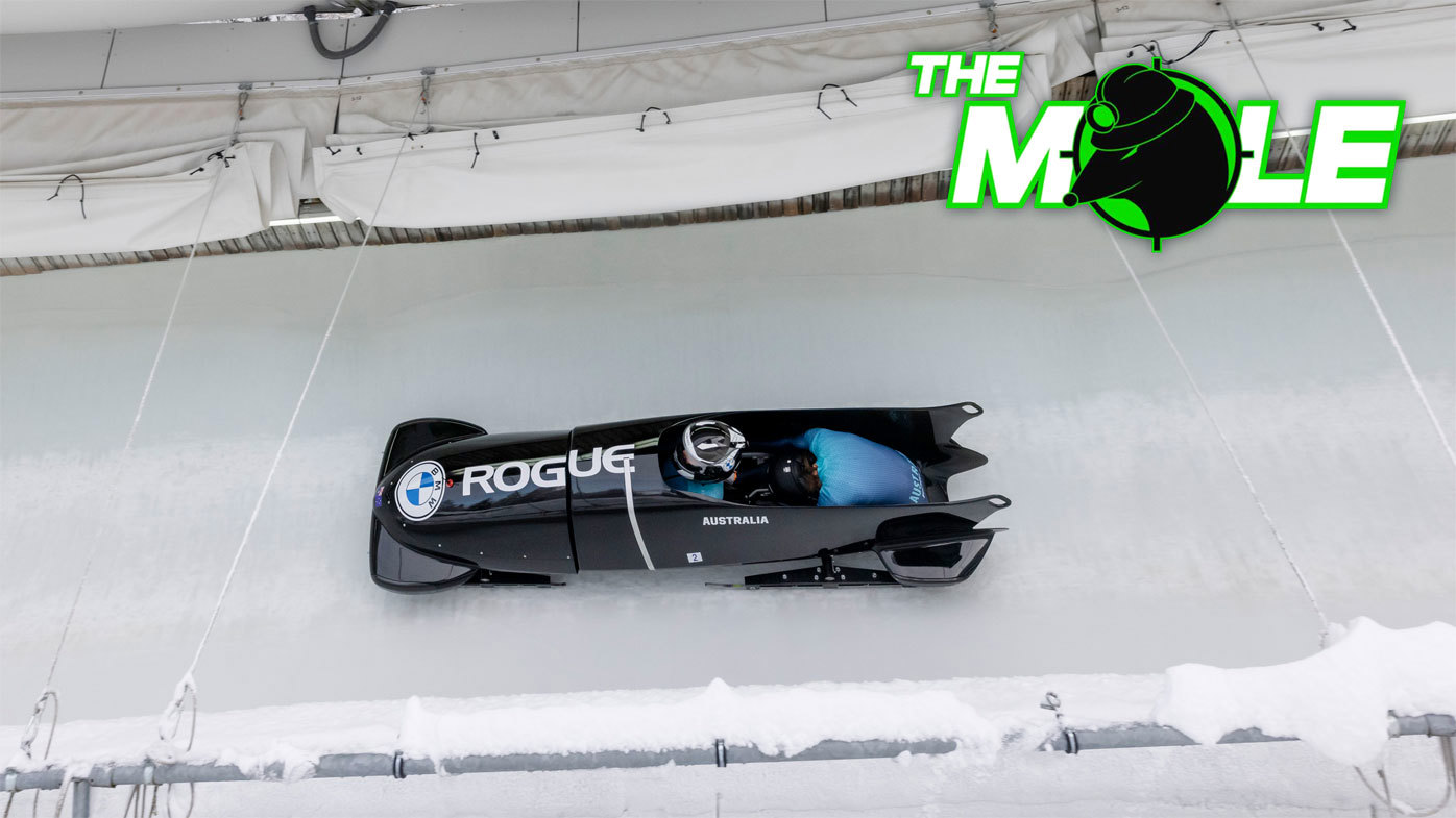 Ashleigh Werner, pictured in the two-woman bobsleigh with Kiara Reddingius, competing for Australia at the World Cup in Innsbruck, Austria in 2021.