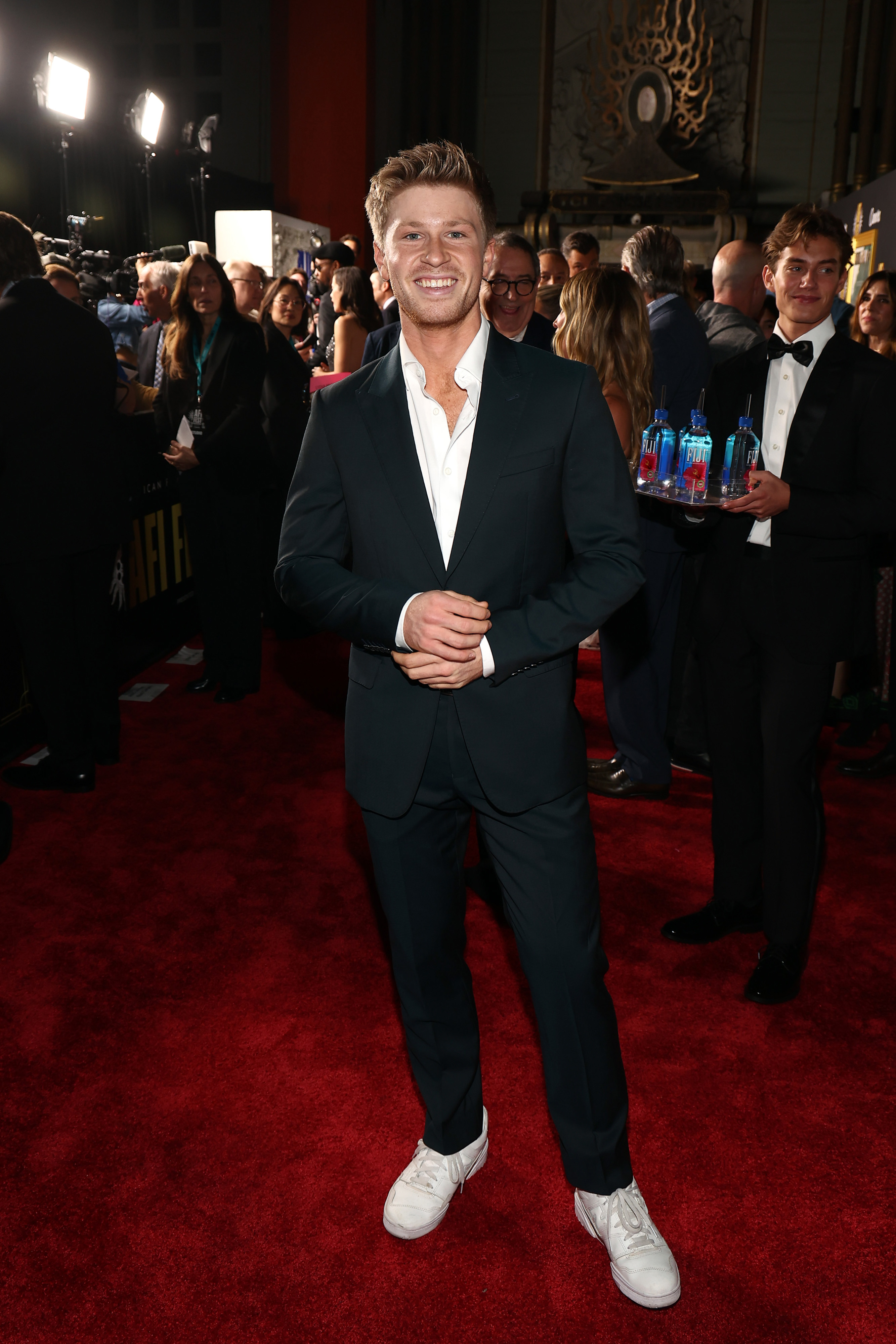 HOLLYWOOD, CALIFORNIA - OCTOBER 24: Robert Irwin attends FIJI Water at AFI FEST 2025  "Nuremberg" premiere at TCL Chinese Theatre on October 24, 2025 in Hollywood, California.  (Photo by Tommaso Boddi/Getty Images for FIJI Water)