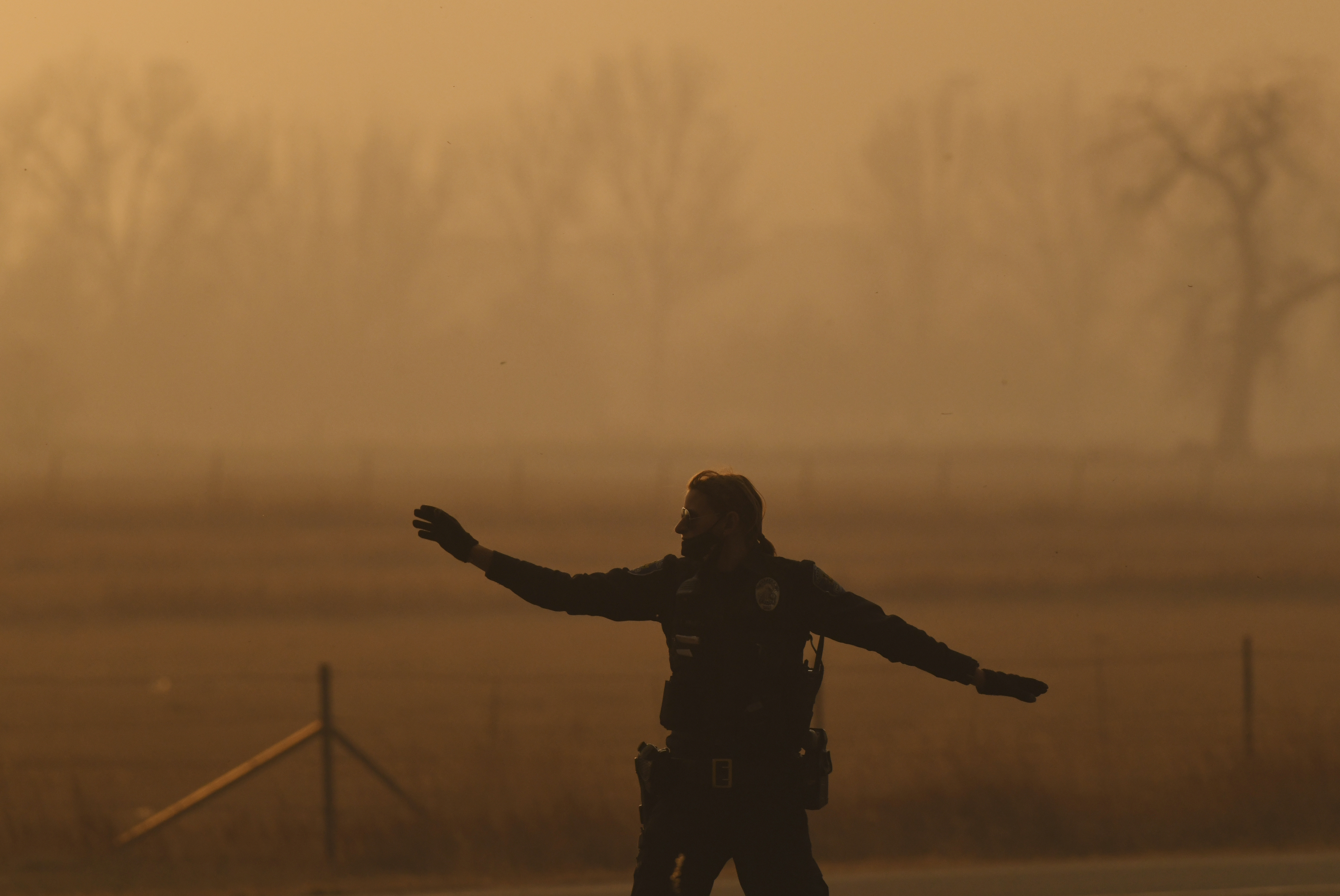 An estimated 580 homes, a hotel and a shopping centre have burned and tens of thousands of people were evacuated in wind-fuelled wildfires outside Denver, officials said Thursday evening. (Hyoung Chang/The Denver Post via AP)