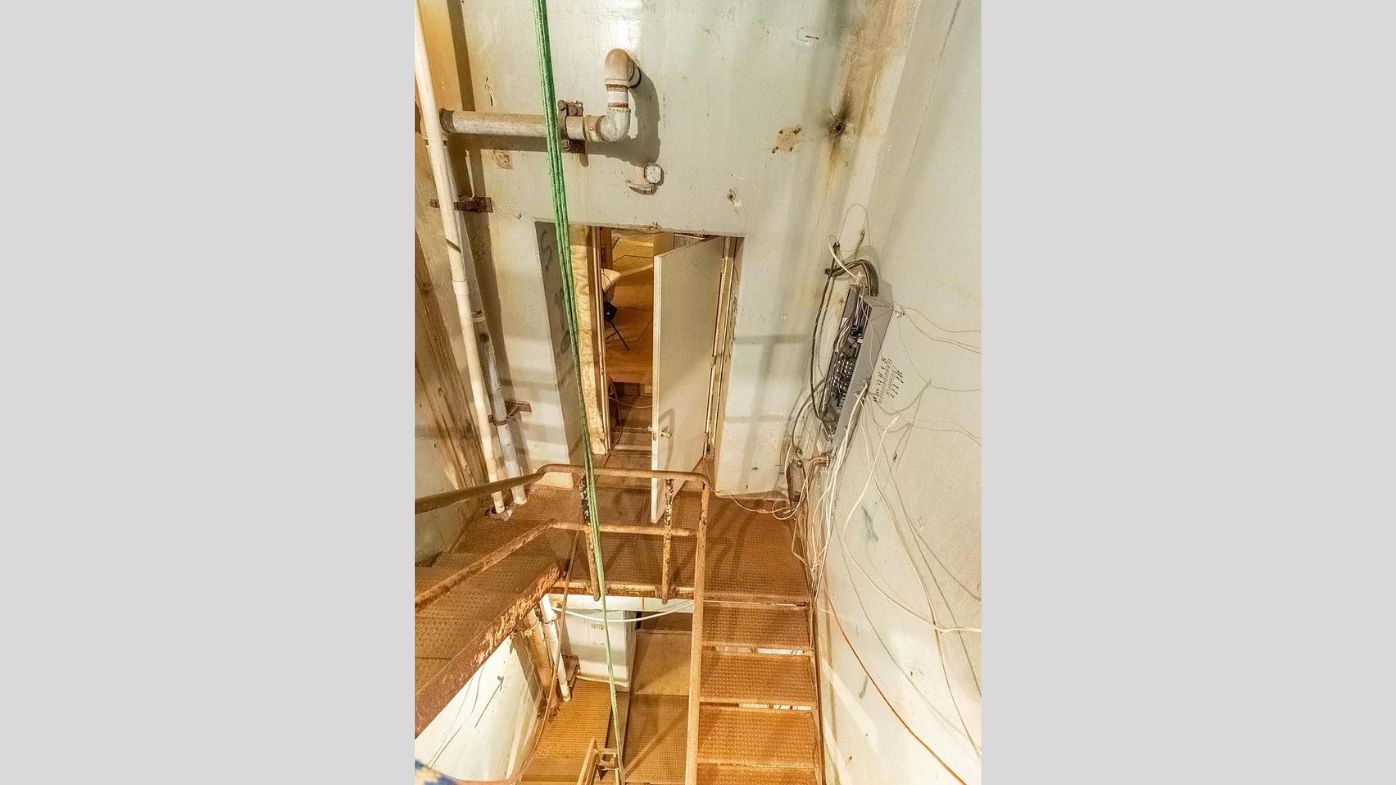 A tunnel leads to the silo storage. Missile silo for sale in Nebraska