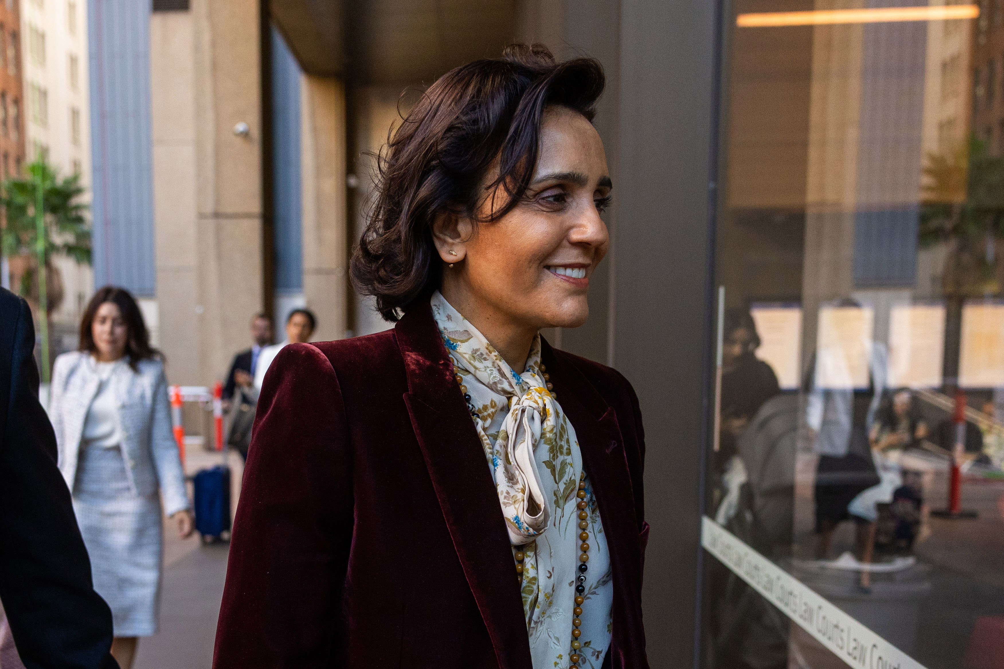 Amanda Ghost arriving at the Law Courts complex in, Greens Square, Sydney, NSW, Friday, 24 April 2026. Ms Ghost is appearing to give evidence today in the Rebel Wilson court case.  Photo: Sam Mooy / The Sydney Morning Herald