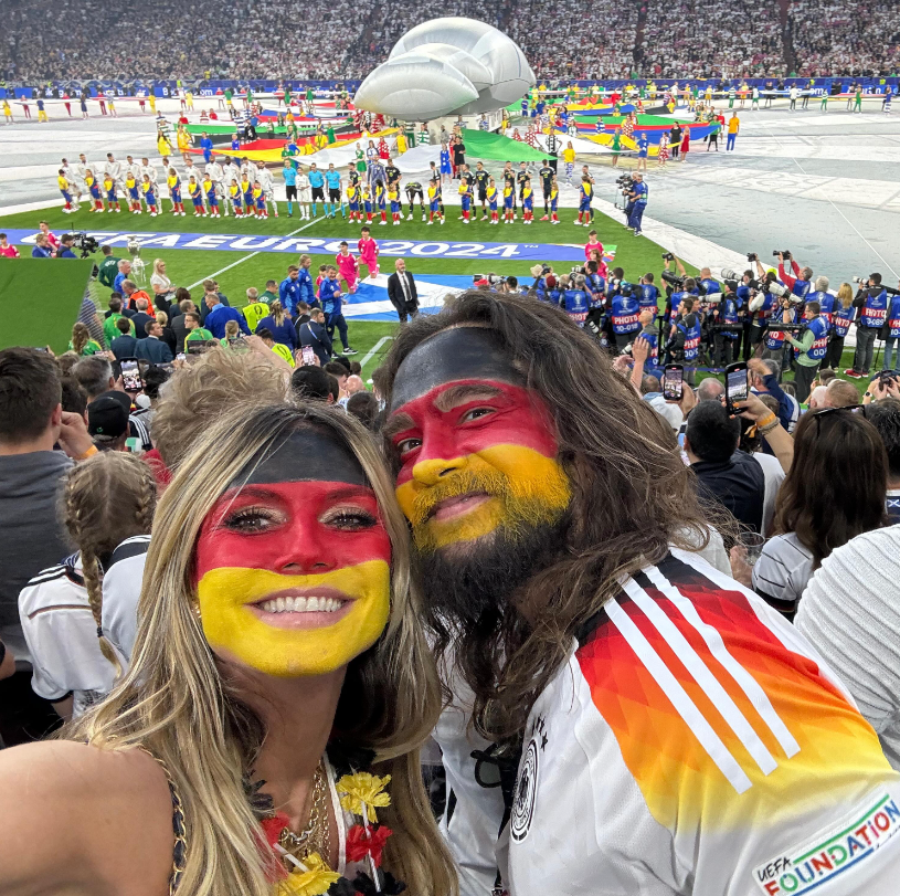 Heidi Klum and her husband support Germany at the opening game of Euro 2024