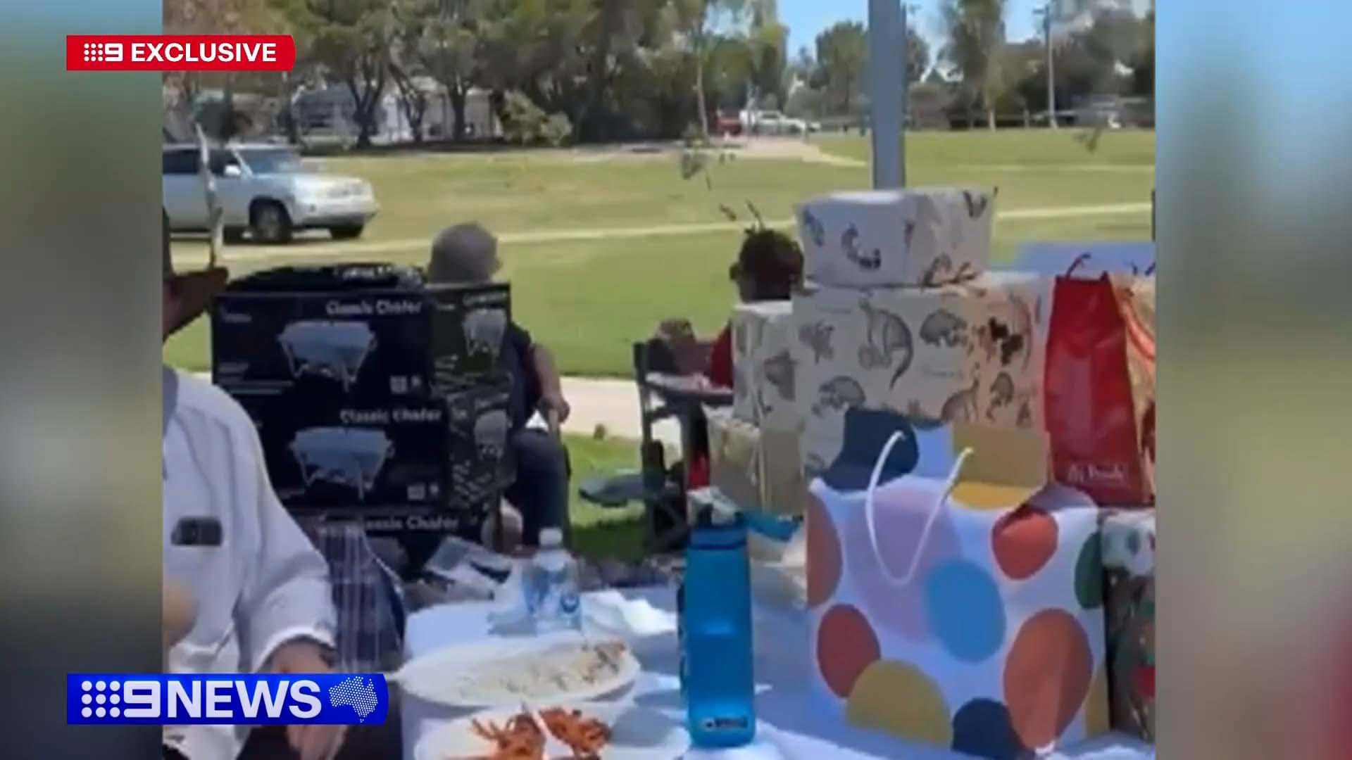 A family has described the terrifying moment they were threatened by gun-wielding teenager in front of their children at a Melbourne park. 