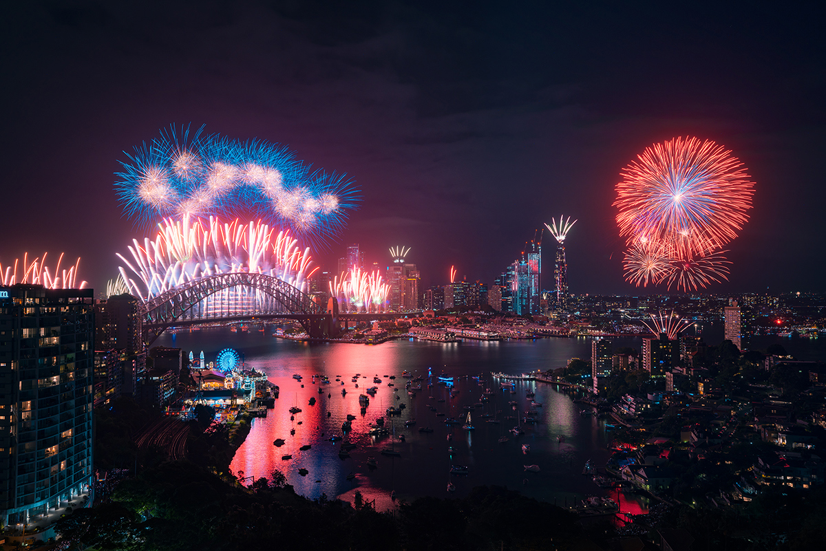 Sydney's midnight fireworks 2022/2023