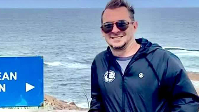 Mauricio Abrunhosa, 48, was competing at Curl Curl beach this morning when a fellow rider spotted him in trouble
