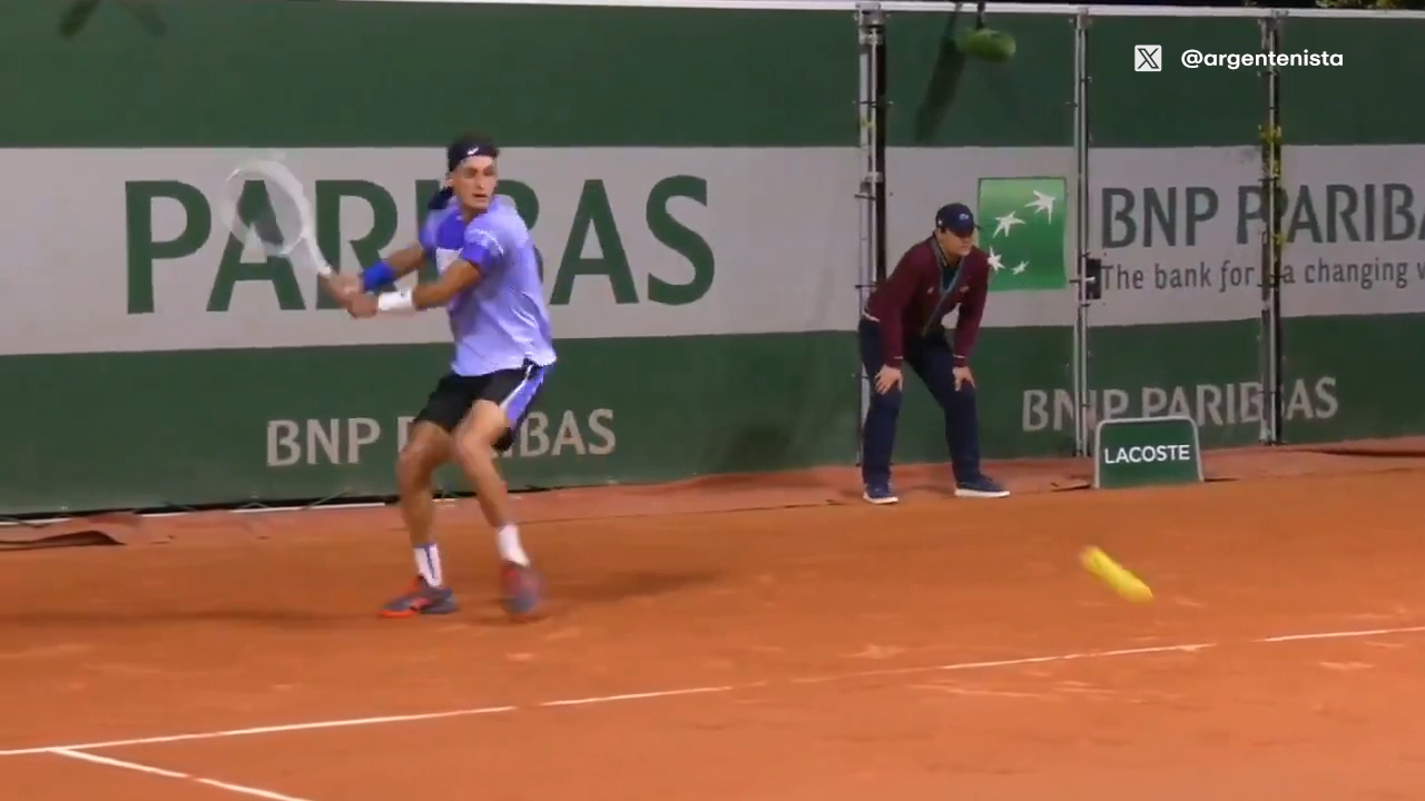 Terence Atmane. Roland Garros. French Open spectator hit.