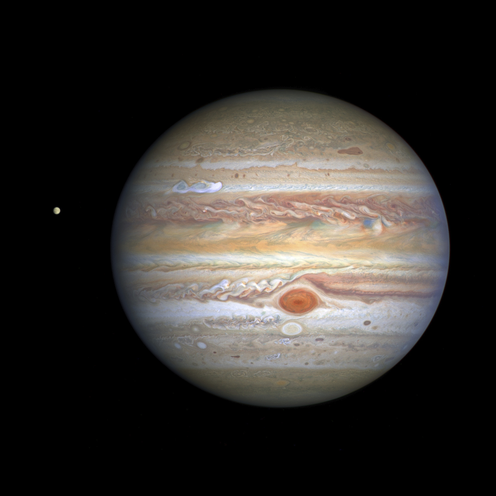 Jupiter is normally millions of miles away from Venus, but at least once a year it moves close to Venus and the two planets appear to almost be touching. 