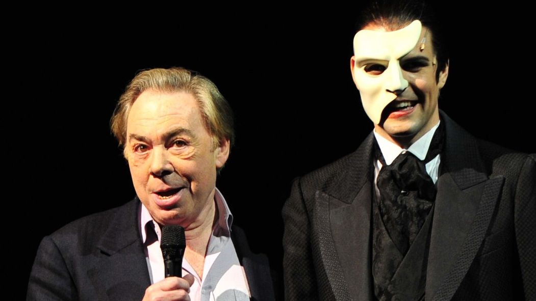 Ben Lewis with musical theatre composer, Andrew Lloyd Webber.