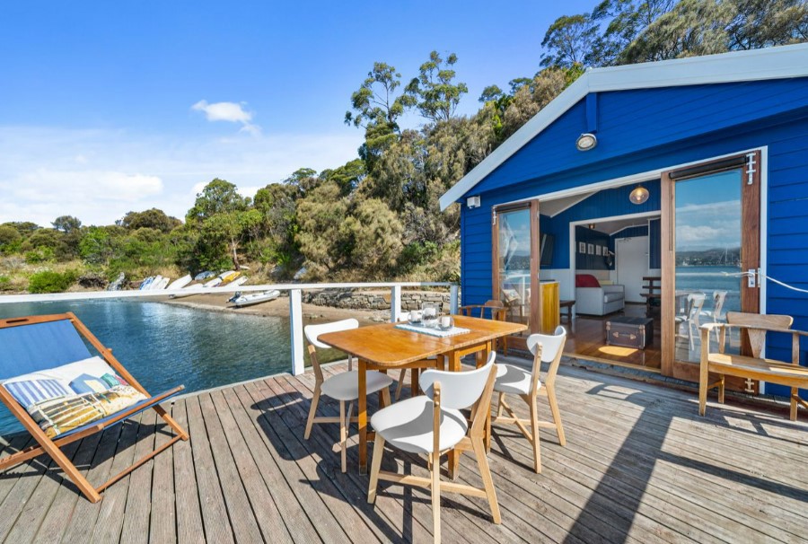 Boatshed for sale Tasmania Cornelian Bay catch recreational purposes only can't sleep 