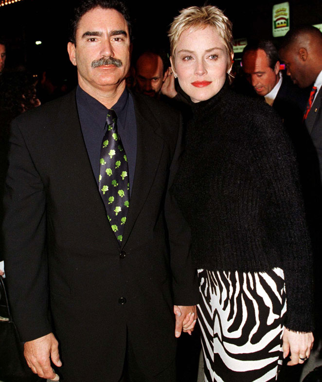San Francisco Chronicle executive director Phil Bronstein and actress Sharon Stone