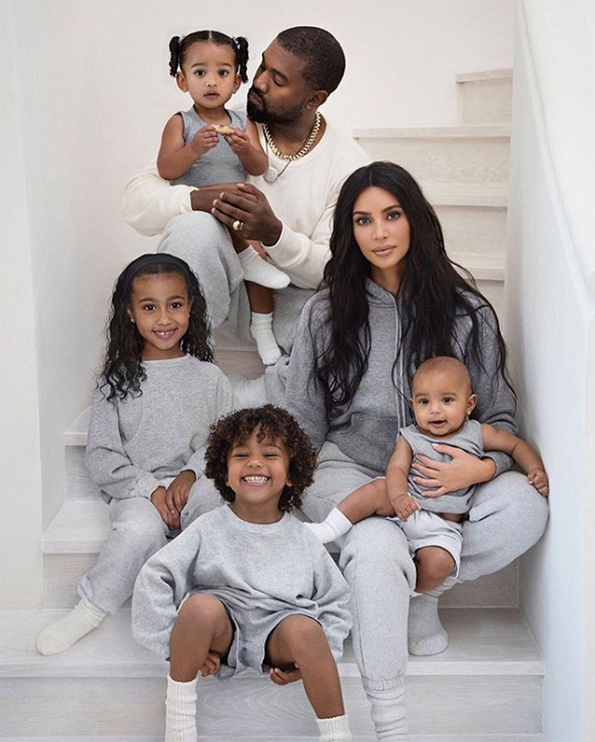 Kim Kardashian, Kanye West, family