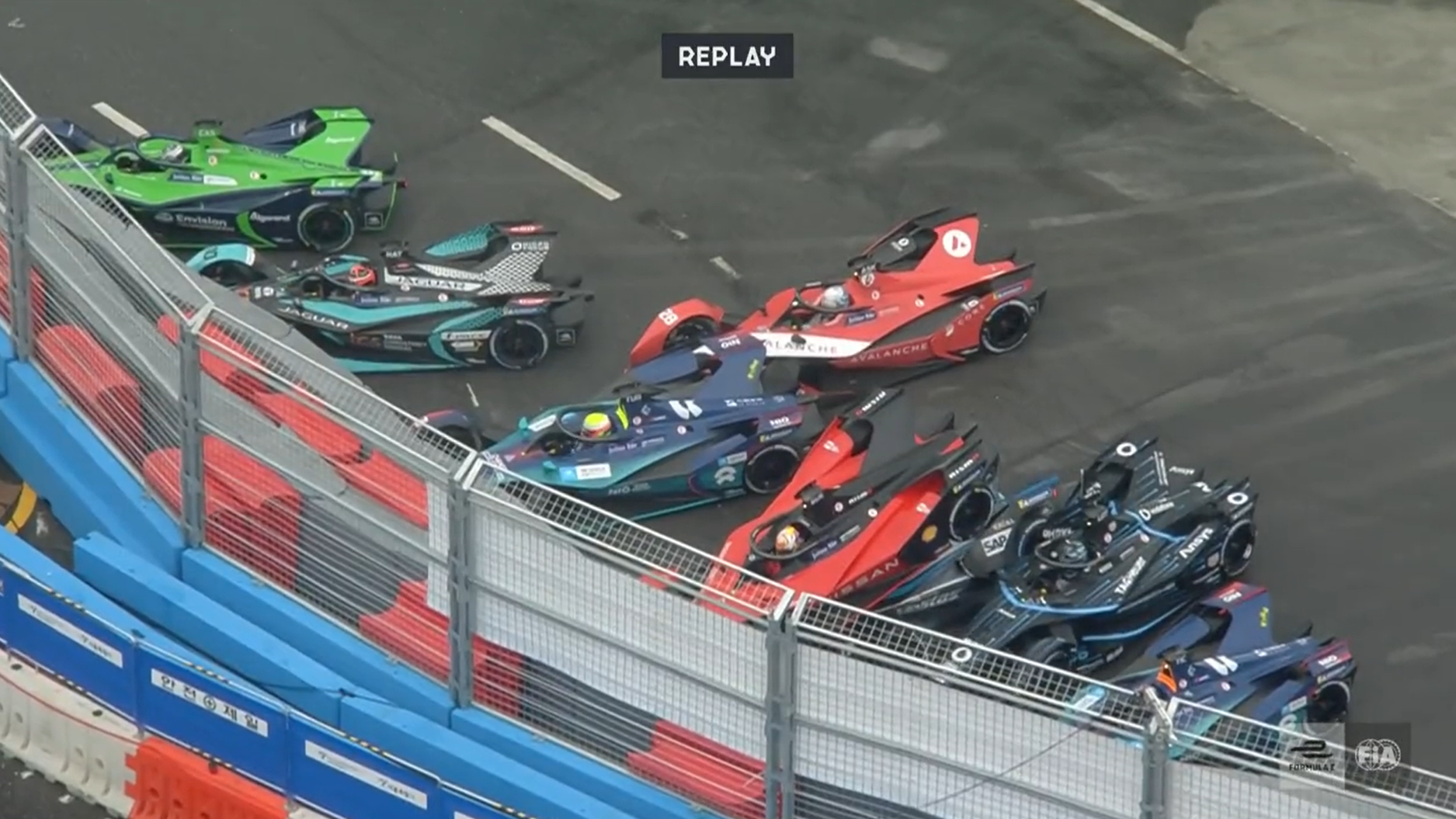 Formula E news Scary eight-car crash stops race in its tracks