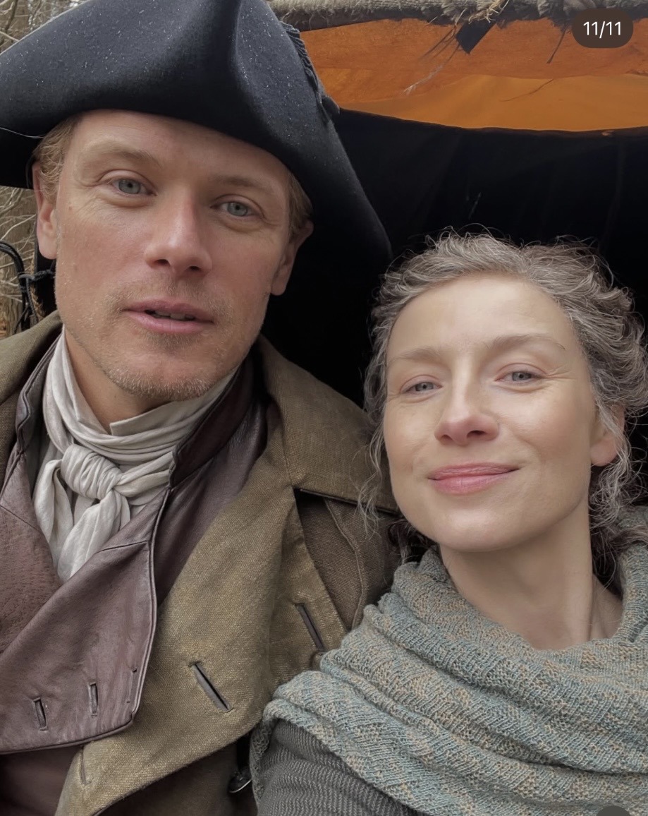 Sam Heughan and Caitriona Balfe Outlander.