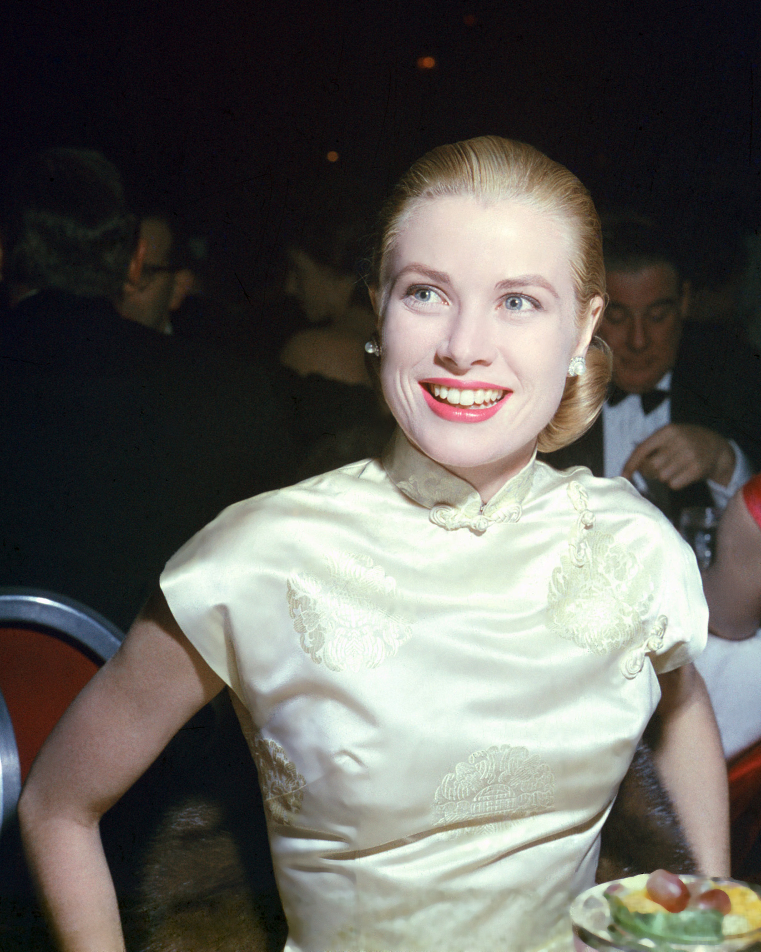 Grace Kelly at the Golden Globe Awards ceremony at the Cocoanut Grove Restaurant in Los Angeles, 23 February 1956. 