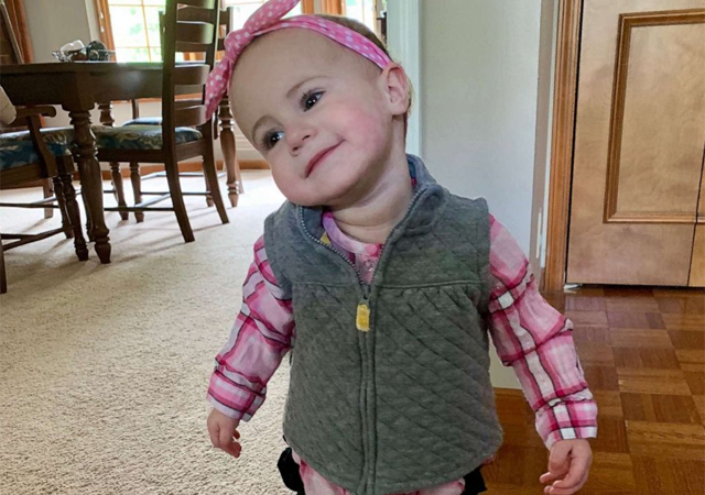 A photo supplied by the family of 18-month old Chloe Wiegand, who fell to her death from deck 11 of a Royal Caribbean cruise ship, Freedom of the Seas.