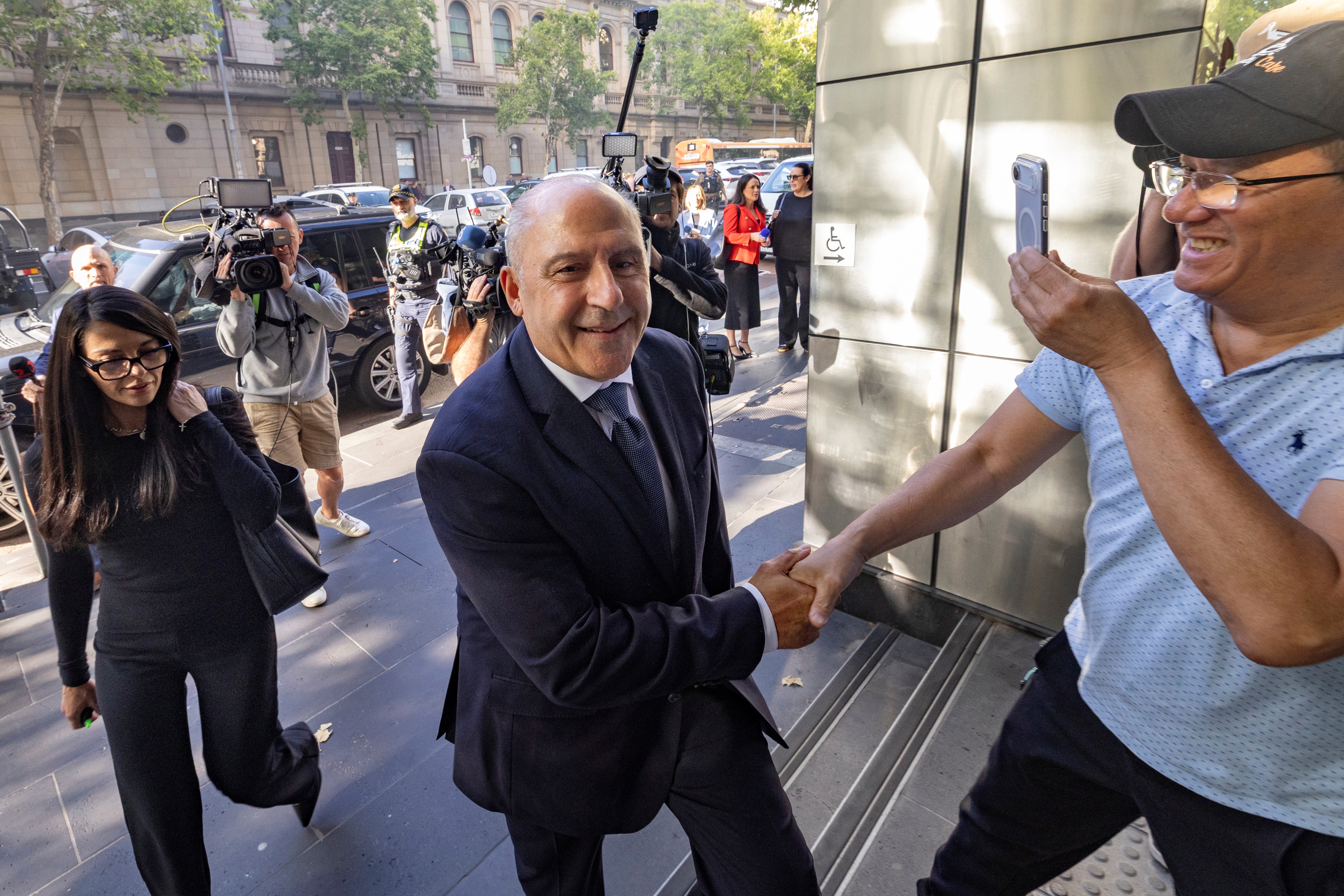 Tony Mokbel walks free from the Melbourne Supreme Court. Photo by Jason South. 6th February 2026.