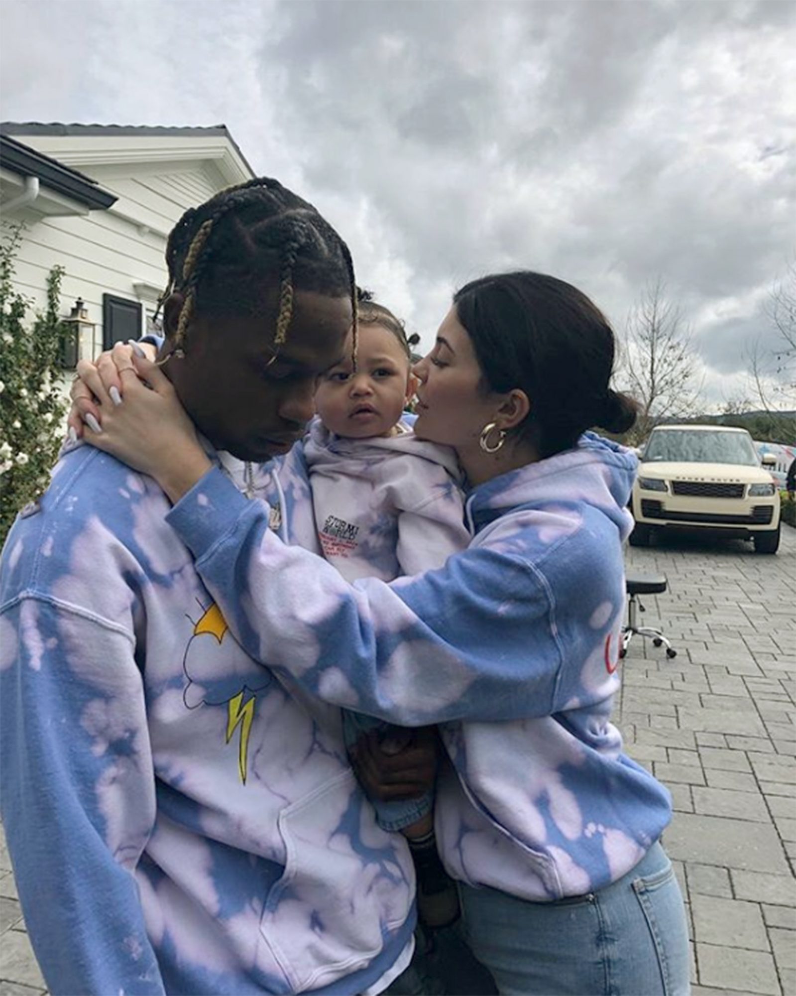 Kylie Jenner, Travis Scott and daughter Stormi.