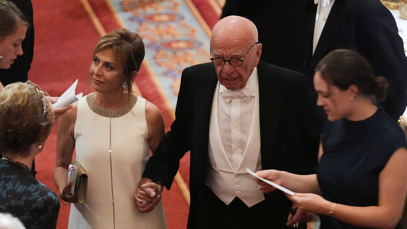 Rupert Murdoch arrives to attend the State Banquet at Windsor Castle during the State visit by the President of the United States of America on September 17, 2025 in Windsor, England. President Trump is in England from Sept. 16-18 on his second UK state visit, with the previous one taking place in 2019 during his first presidential term. 