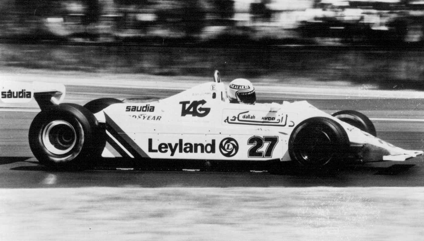 Alan Jones on the way to the 1980 world title with Williams.