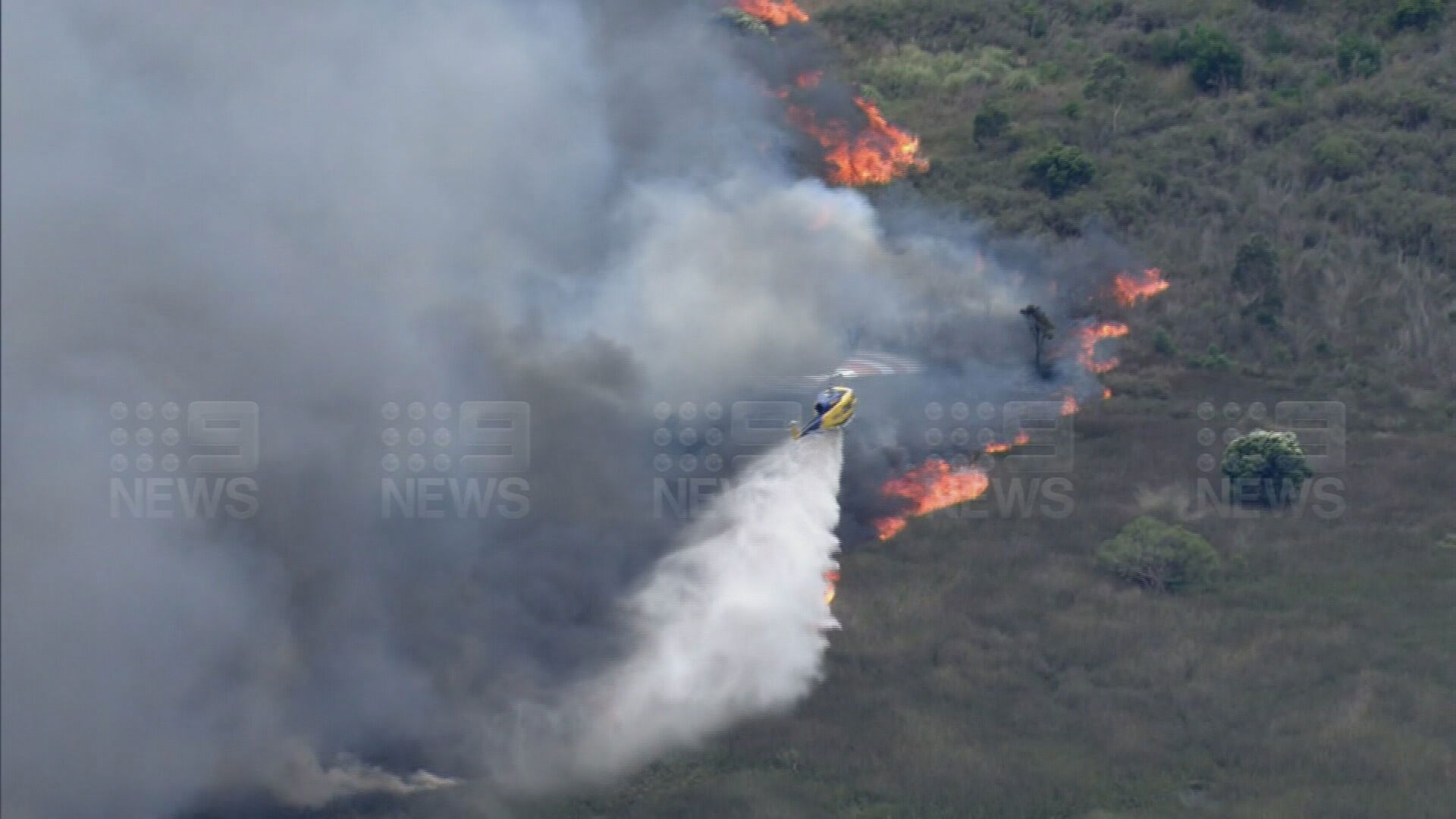 Firefighters spent Thursday afternoon battling blazes from the ground and the air.